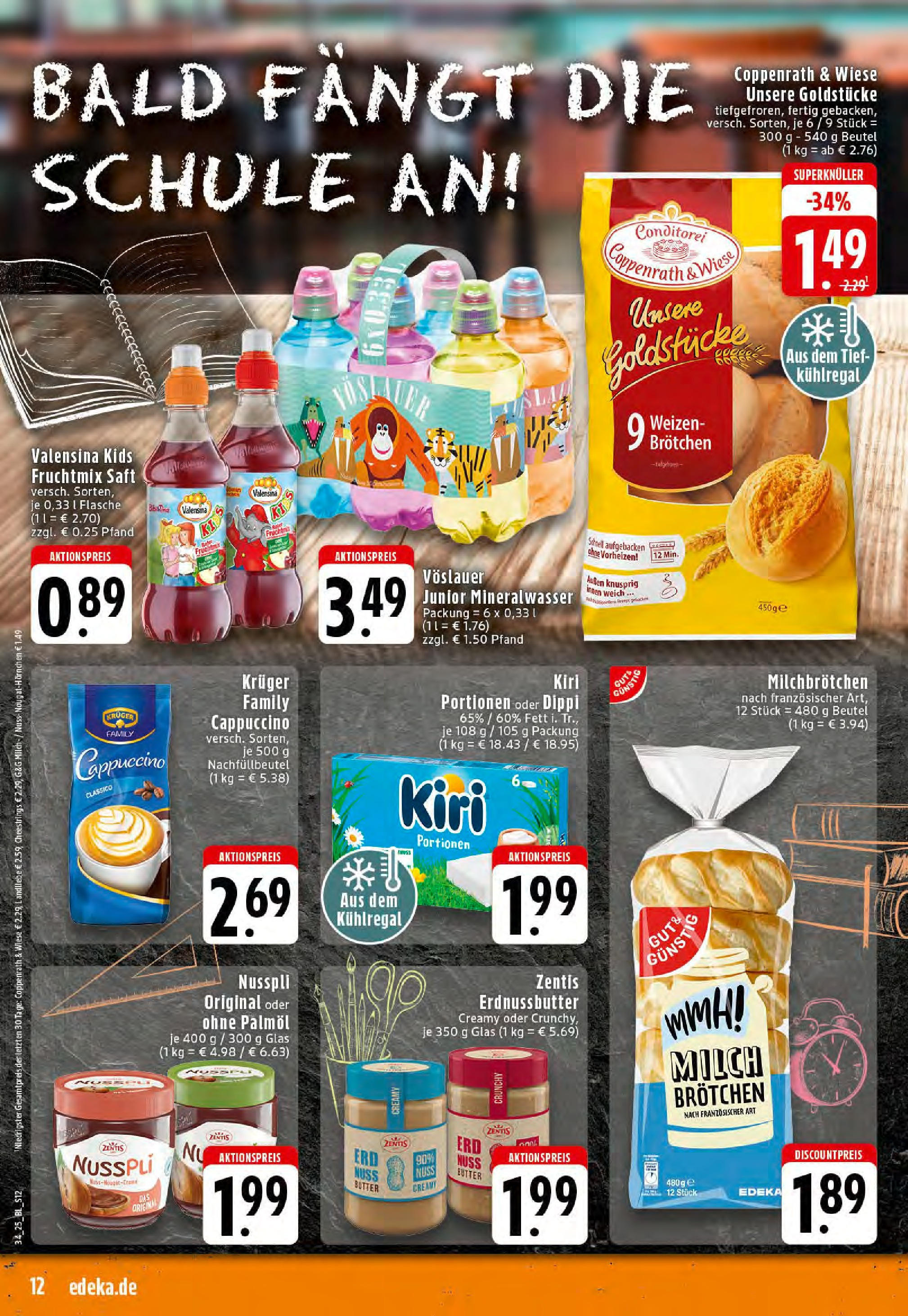 Edeka prospekt Rheine	 (ab 17.08.2025) » Angebote Online | Seite: 12 | Produkte: Butter, Valensina, Saft, Zentis nusspli