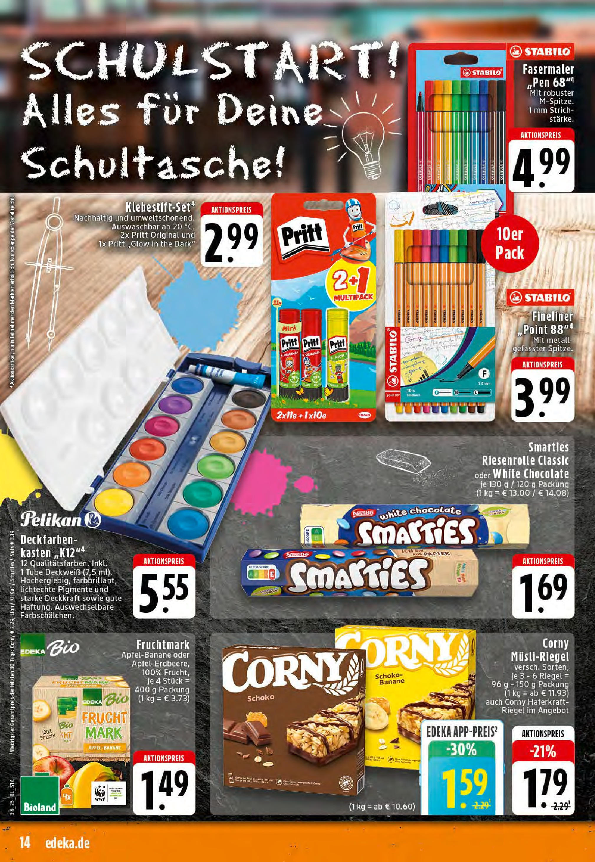 Edeka prospekt Rheine	 (ab 17.08.2025) » Angebote Online | Seite: 14 | Produkte: Box, Smarties
