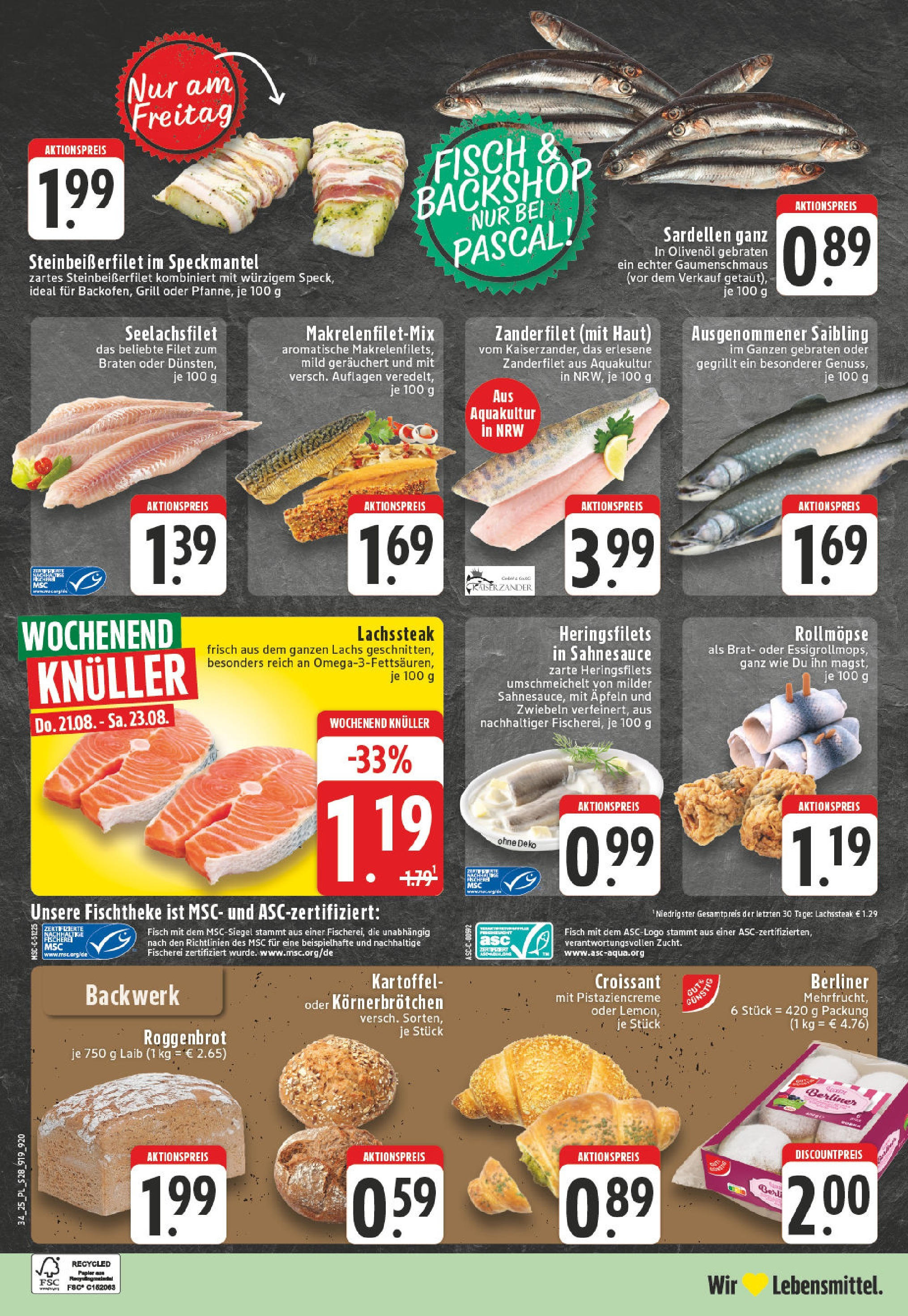 Edeka prospekt Xanten	 (ab 17.08.2025) » Angebote Online | Seite: 28 | Produkte: Berliner, Grill, Croissant, Steak