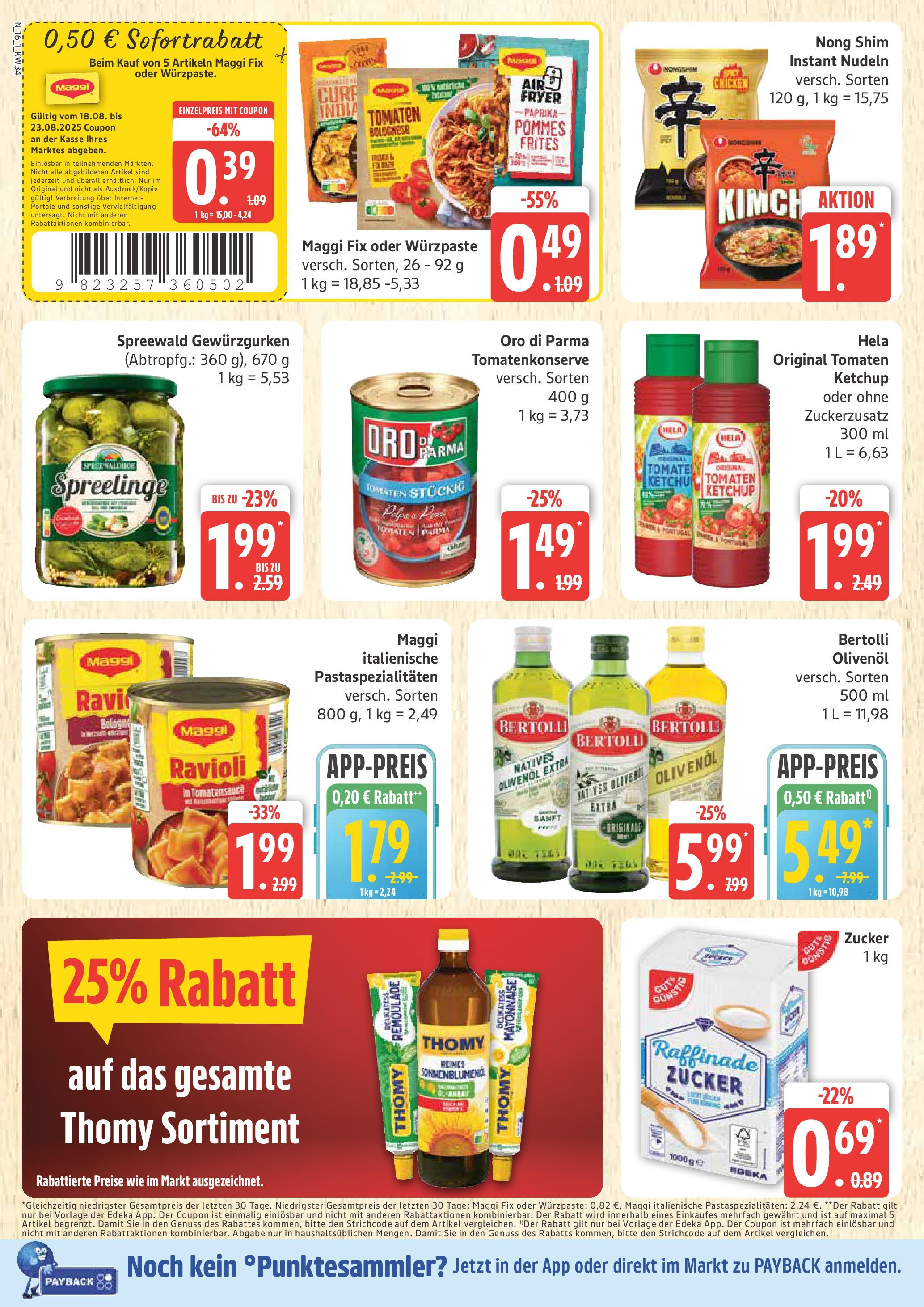 Marktkauf - Marktkauf: Wochenangebote (ab 17.08.2025) » Angebote ab Montag | Seite: 16 | Produkte: Olivenol, Tomaten, Maggi fix, Nudeln Marktkauf - Marktkauf: Wochenangebote (ab 17.08.2025) » Angebote online | Seite: 16 | Produkte: Olivenol, Tomaten, Maggi fix, Nudeln