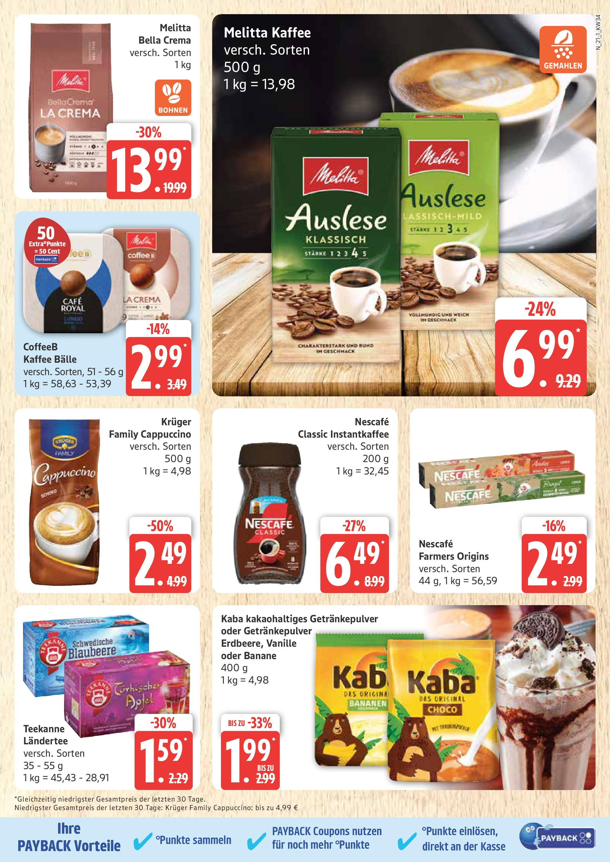 Marktkauf - Marktkauf: Wochenangebote (ab 17.08.2025) » Angebote ab Montag | Seite: 21 | Produkte: Nescafe, Melitta kaffee, Kaffee, Teekanne Marktkauf - Marktkauf: Wochenangebote (ab 17.08.2025) » Angebote online | Seite: 21 | Produkte: Nescafe, Melitta kaffee, Kaffee, Teekanne