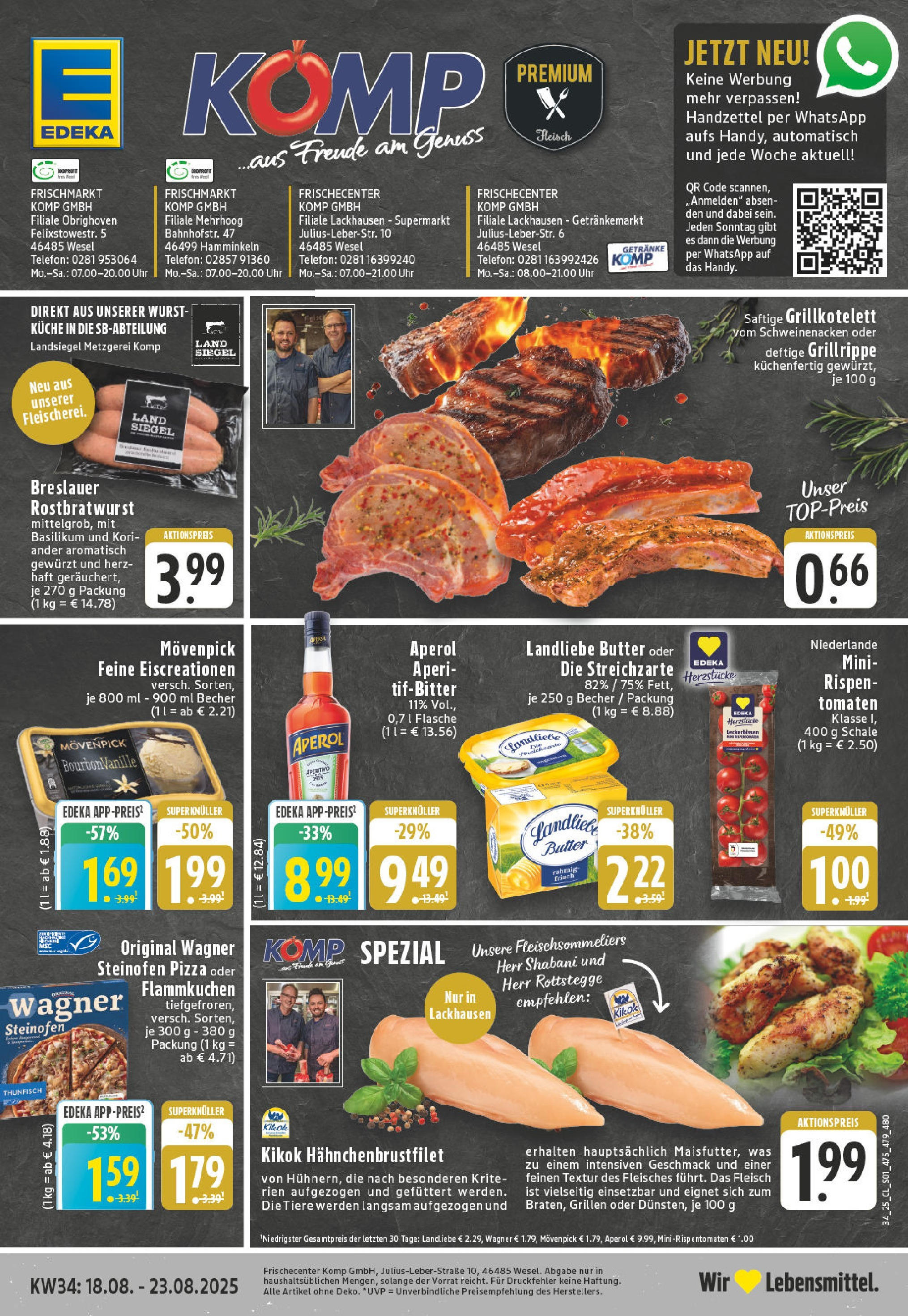 Edeka prospekt Hamminkeln -Mehrhoog	 (ab 17.08.2025) » Angebote Online | Seite: 1 | Produkte: Thunfisch, Küche, Landliebe butter, Fleisch