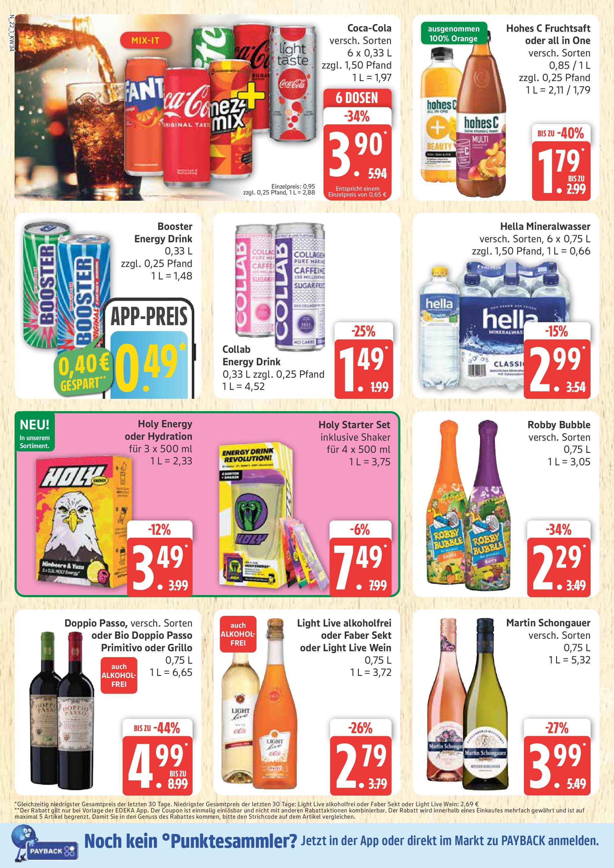Marktkauf - Marktkauf: Wochenangebote (ab 17.08.2025) » Angebote ab Montag | Seite: 22 | Produkte: Energy, Mineralwasser, Hohes c, Fruchtsaft Marktkauf - Marktkauf: Wochenangebote (ab 17.08.2025) » Angebote online | Seite: 22 | Produkte: Energy, Mineralwasser, Hohes c, Fruchtsaft