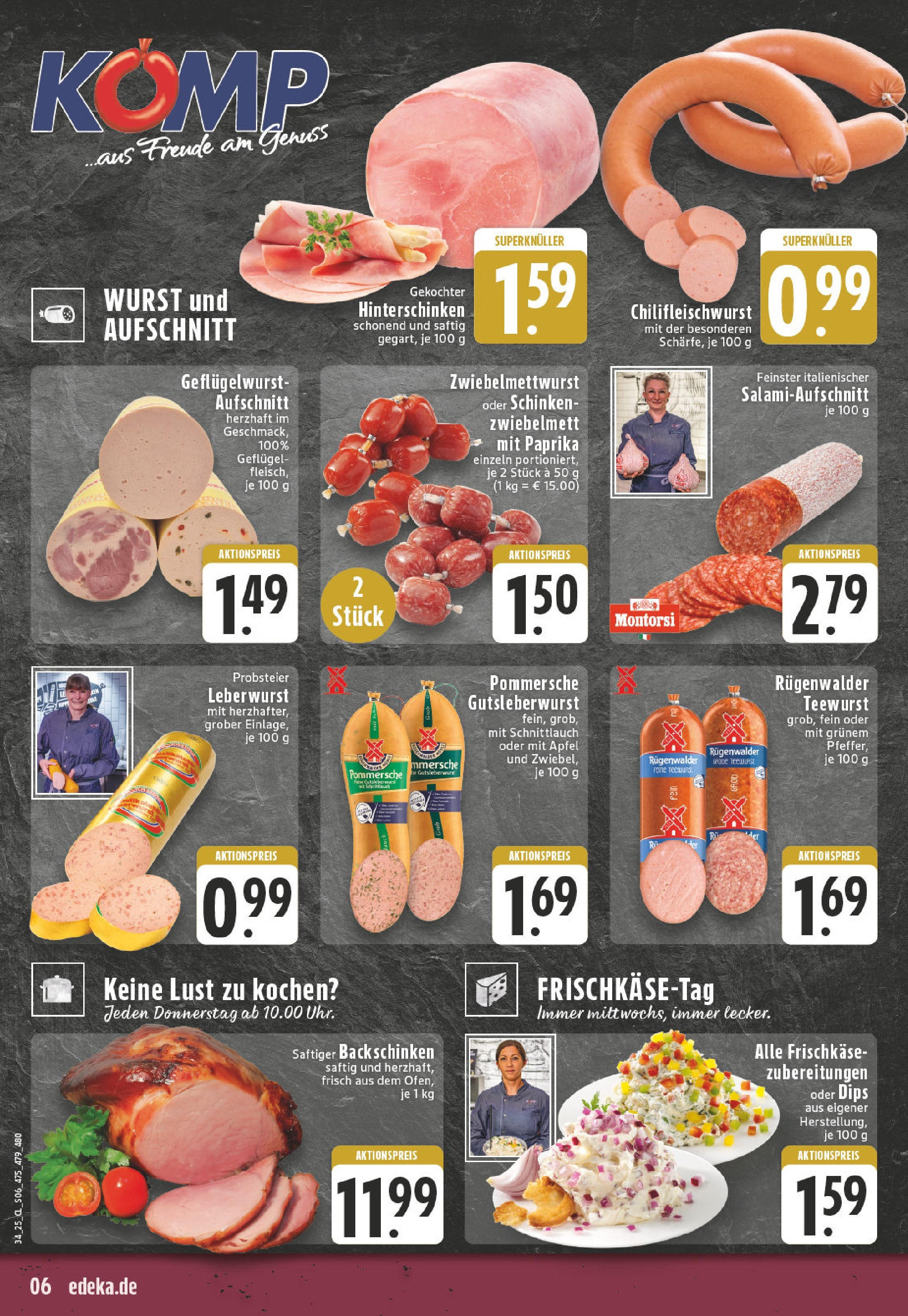 Edeka prospekt Hamminkeln -Mehrhoog	 (ab 17.08.2025) » Angebote Online | Seite: 6 | Produkte: Äpfel, Paprika, Wurst, Salami