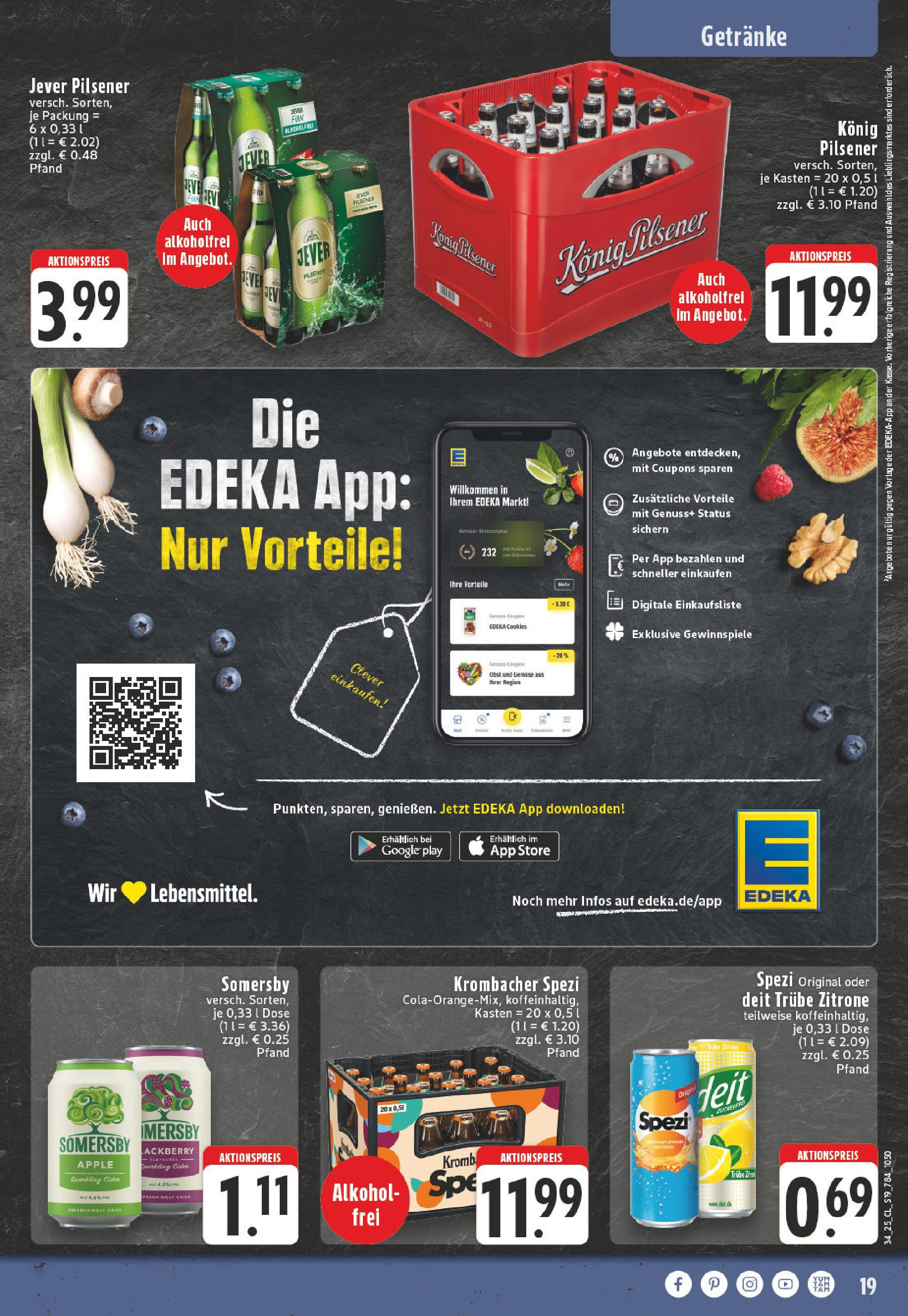 Edeka prospekt Alsdorf (ab 17.08.2025) » Angebote Online | Seite: 19 | Produkte: Konig pilsener, Apple, Obst, Jever Edeka prospekt Alsdorf (ab 17.08.2025) » Angebote Online | Seite: 19 | Produkte: Konig pilsener, Apple, Obst, Jever