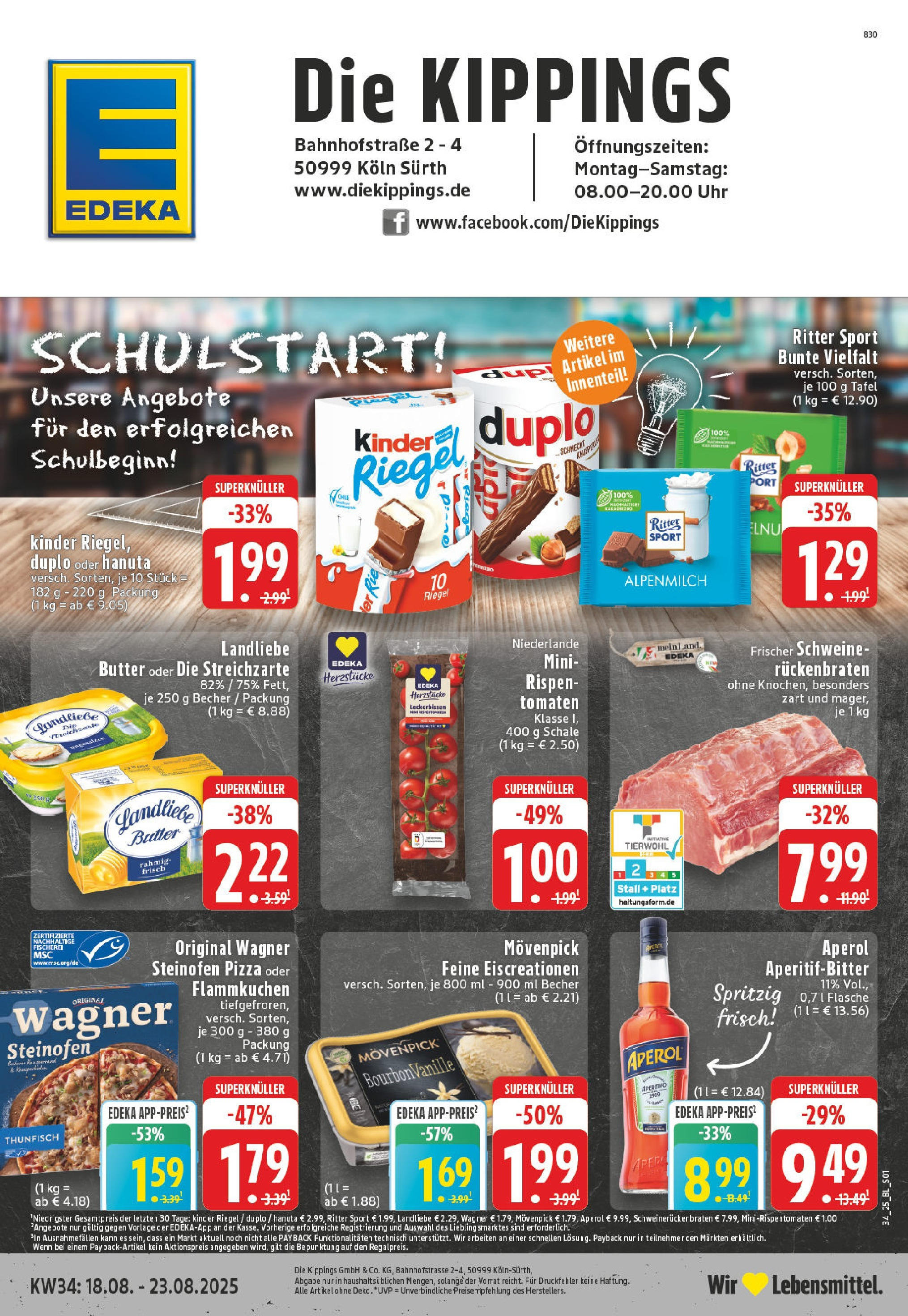 EDEKA Prospekt ab 17.08.2025 - Prospekt Köln Online Vorschau von dem Prospekt des Geschäftes Edeka, gültig ab dem 17.08.2025