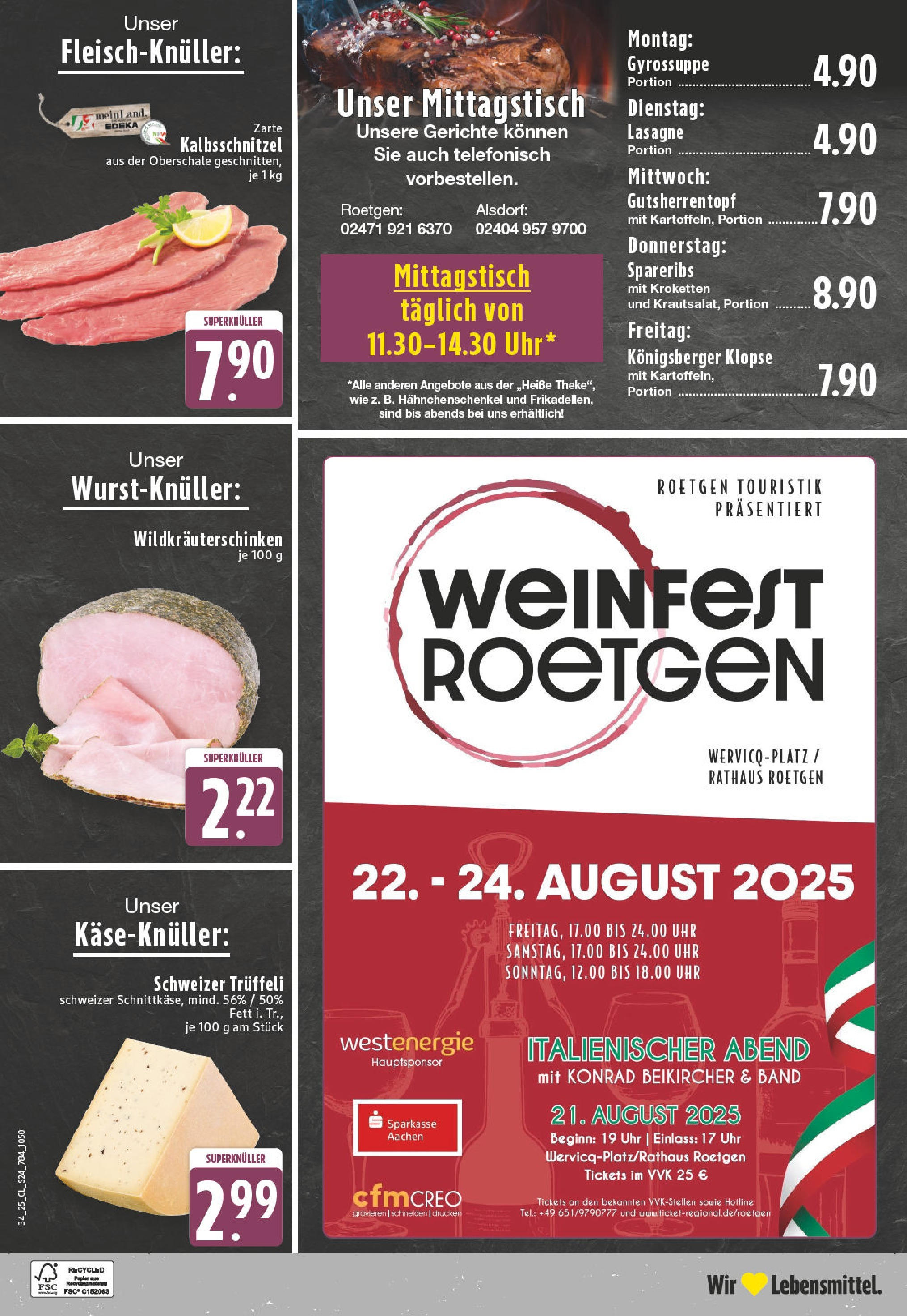 Edeka prospekt Alsdorf (ab 17.08.2025) » Angebote Online | Seite: 24 | Produkte: Hahnchenschenkel, Theke, Uhr Edeka prospekt Alsdorf (ab 17.08.2025) » Angebote Online | Seite: 24 | Produkte: Hahnchenschenkel, Theke, Uhr