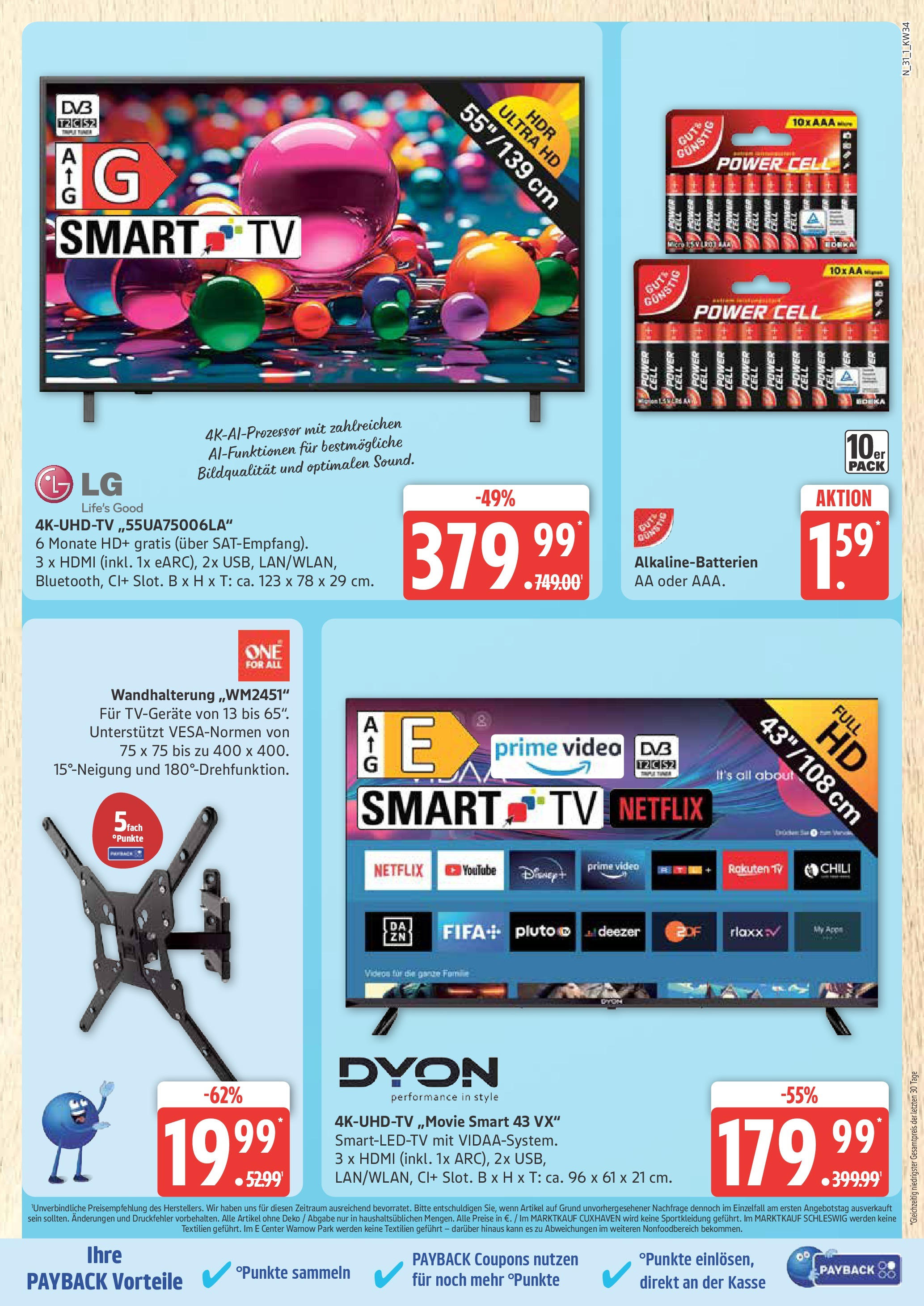 Marktkauf - Marktkauf: Wochenangebote (ab 17.08.2025) » Angebote ab Montag | Seite: 31 | Produkte: Smart TV, Chili, TV, Video Marktkauf - Marktkauf: Wochenangebote (ab 17.08.2025) » Angebote online | Seite: 31 | Produkte: Smart TV, Chili, TV, Video