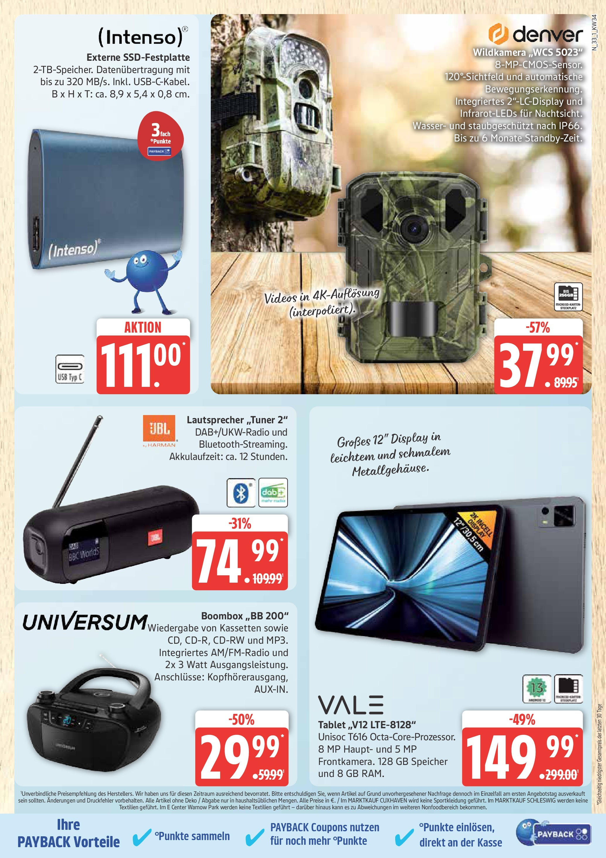 Marktkauf - Marktkauf: Wochenangebote (ab 17.08.2025) » Angebote ab Montag | Seite: 33 | Produkte: Lautsprecher, USB, Wasser, Tablet Marktkauf - Marktkauf: Wochenangebote (ab 17.08.2025) » Angebote online | Seite: 33 | Produkte: Lautsprecher, USB, Wasser, Tablet
