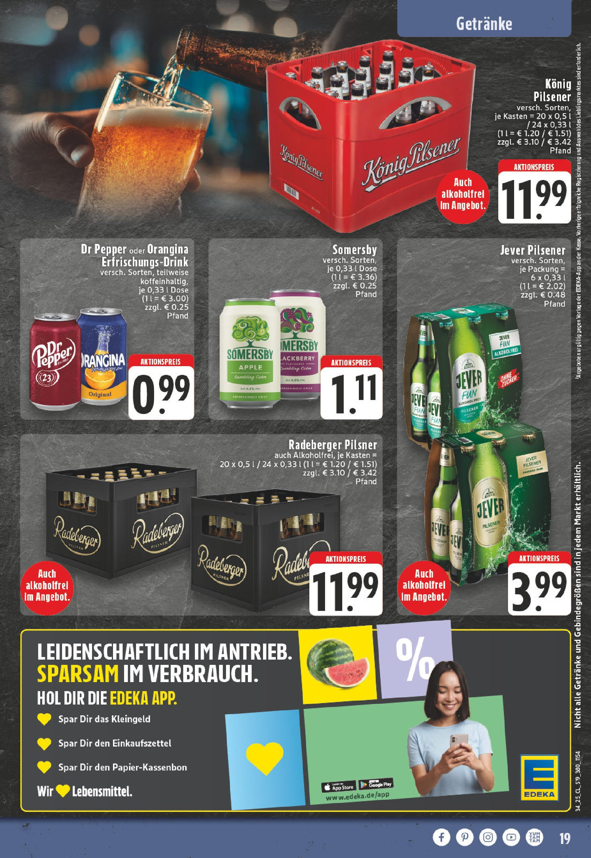 Edeka prospekt Bad Marienberg	 (ab 17.08.2025) » Angebote Online | Seite: 19 | Produkte: Konig pilsener, Apple, Jever, Radeberger pilsner
