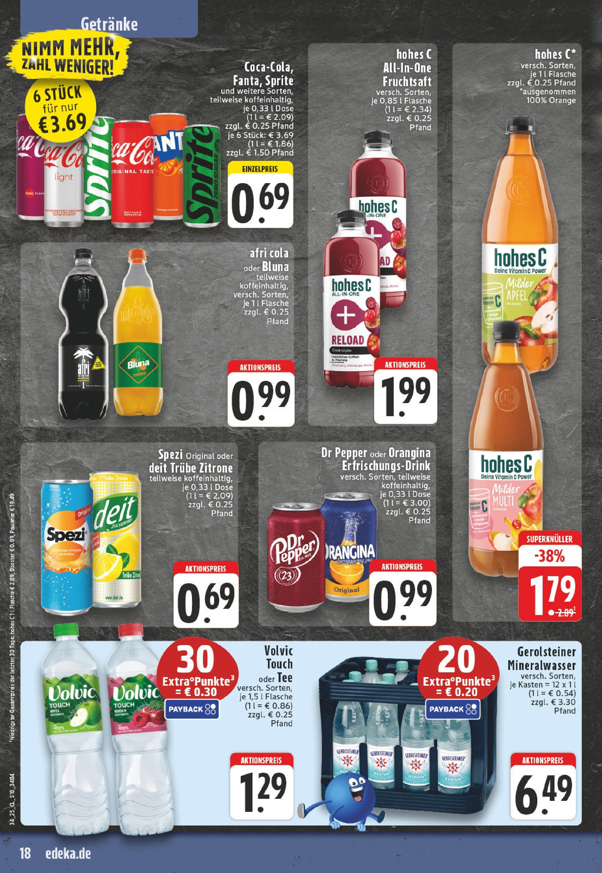 Edeka prospekt Hamm	 (ab 17.08.2025) » Angebote Online | Seite: 18 | Produkte: Zitrone, Hohes c, Fruchtsaft, Paulaner