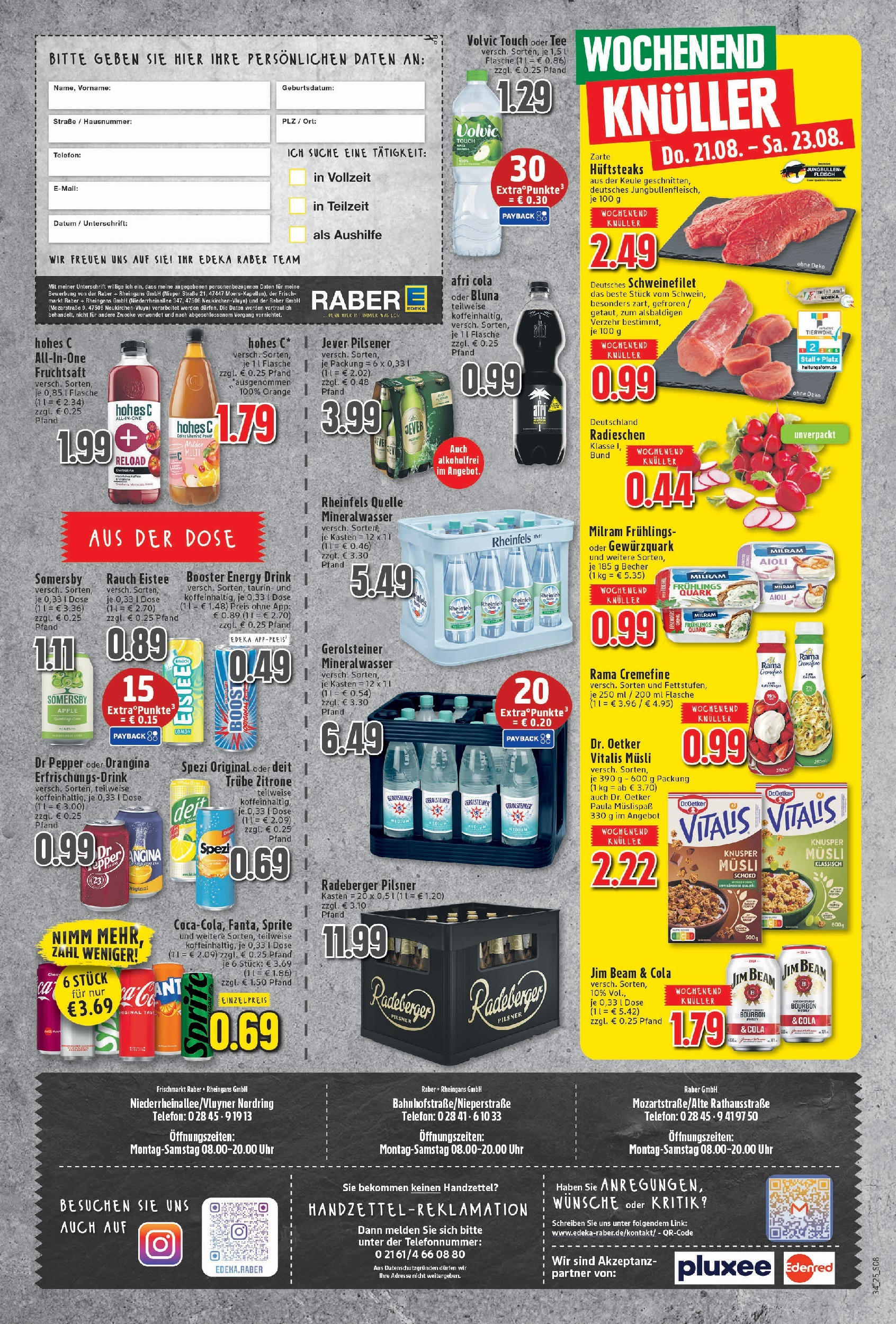 Edeka prospekt Moers	 (ab 17.08.2025) » Angebote Online | Seite: 8 | Produkte: Mineralwasser, Apple, Uhr, Rheinfels quelle