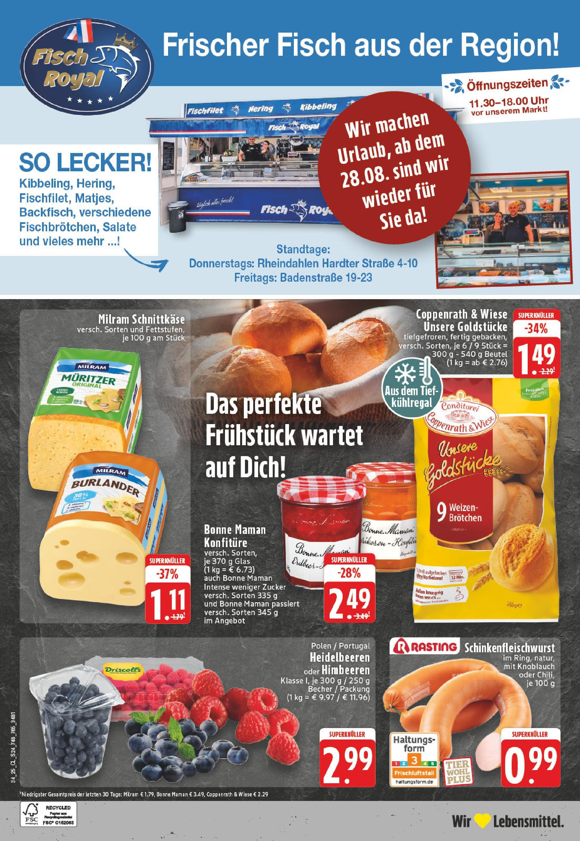 Edeka prospekt Mönchengladbach (ab 17.08.2025) » Angebote Online | Seite: 24 | Produkte: Himbeeren, Milram, Knoblauch, Bonne maman Edeka prospekt Mönchengladbach (ab 17.08.2025) » Angebote Online | Seite: 24 | Produkte: Himbeeren, Milram, Knoblauch, Bonne maman
