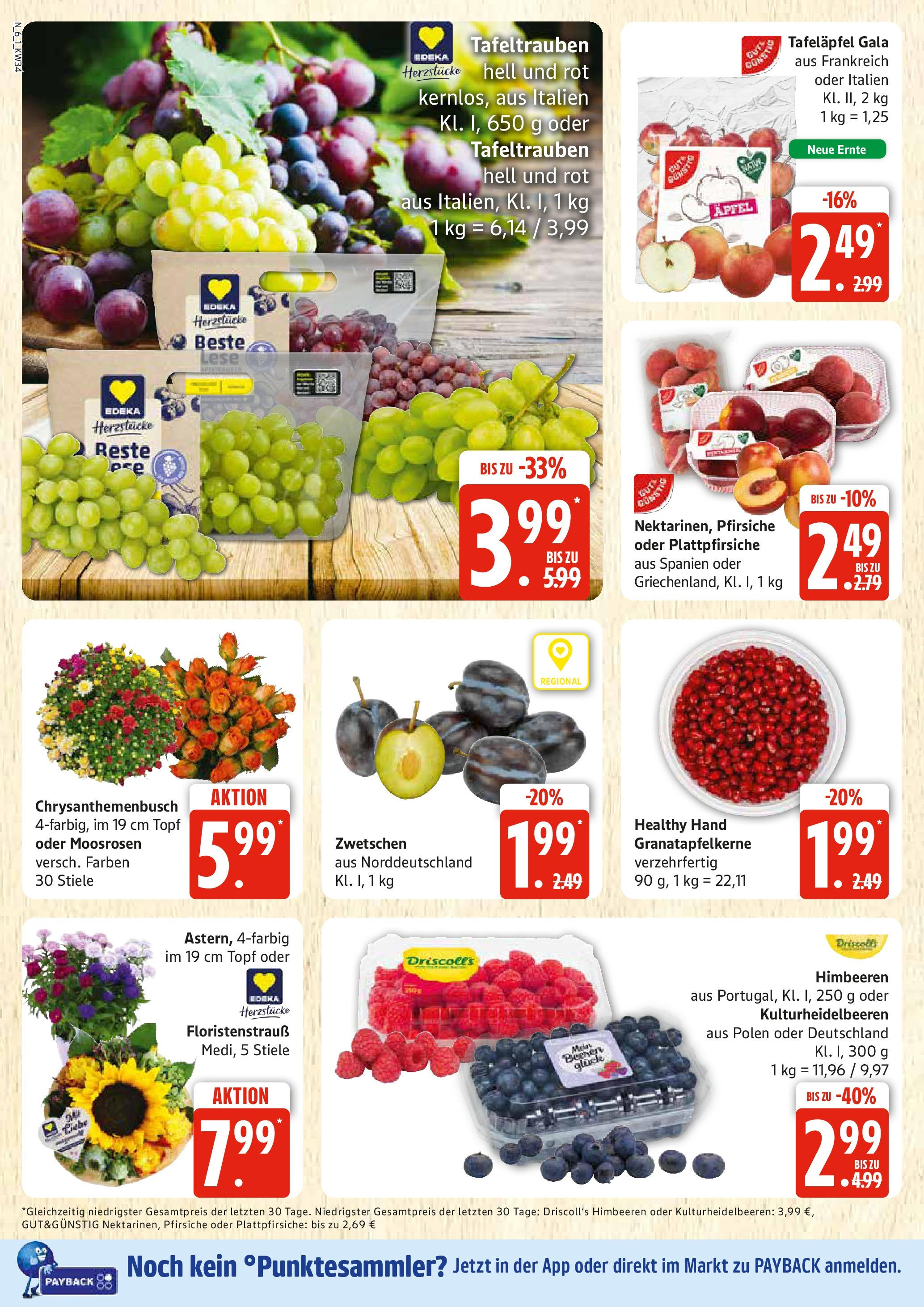Edeka prospekt Rostock	 (ab 17.08.2025) » Angebote Online | Seite: 6 | Produkte: Himbeeren, Äpfel