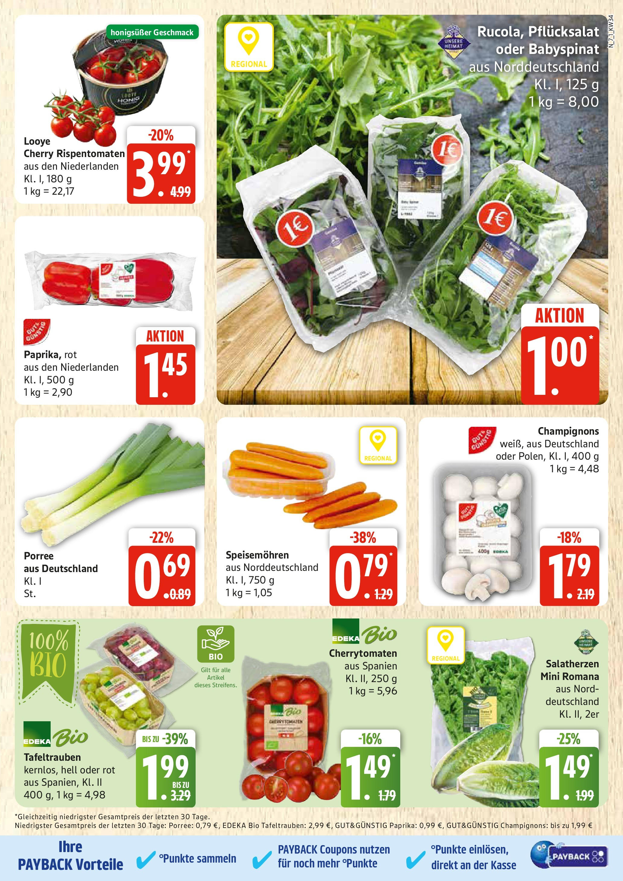 Edeka prospekt Rostock	 (ab 17.08.2025) » Angebote Online | Seite: 7 | Produkte: Champignons, Paprika