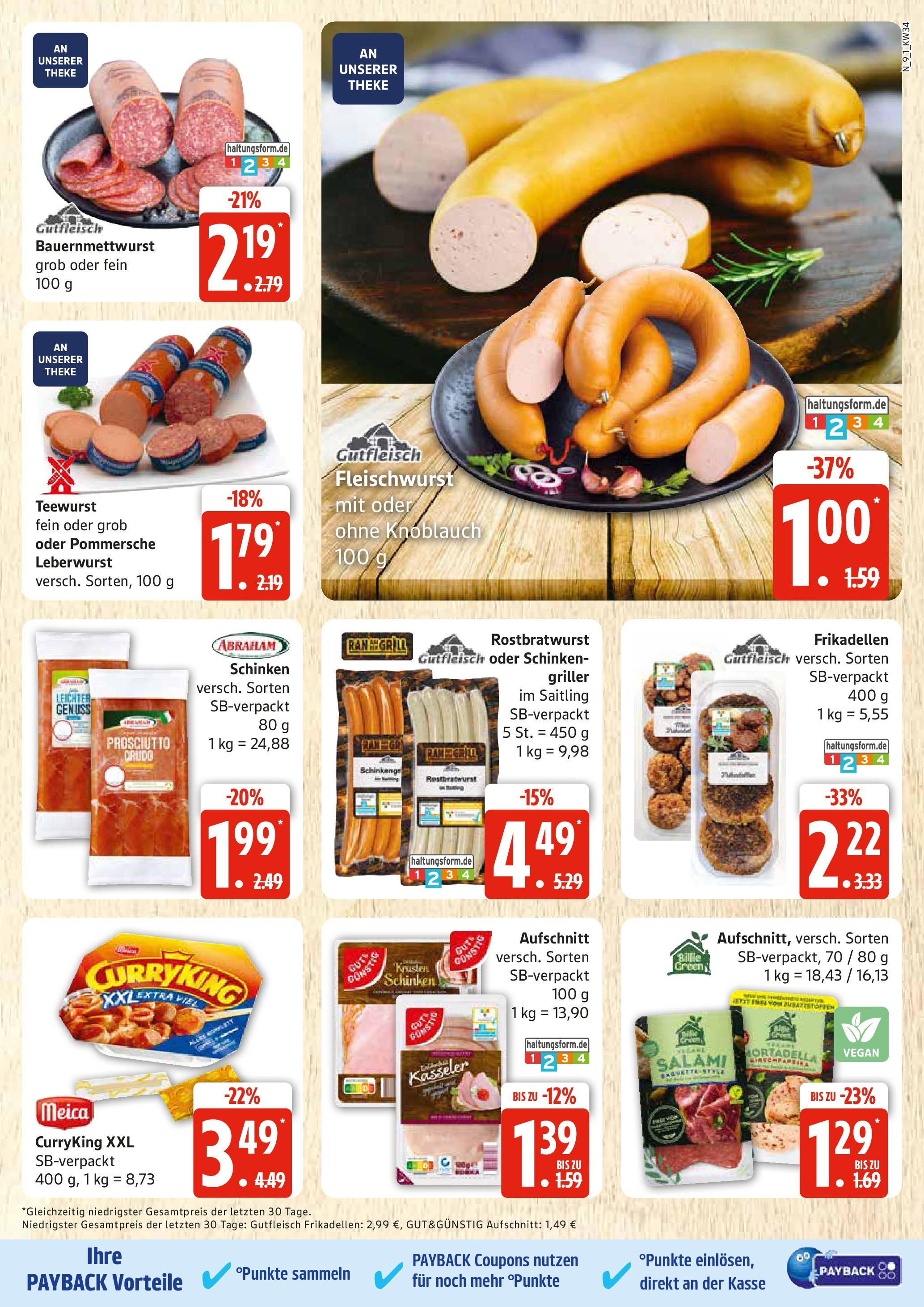 Edeka prospekt Rostock	 (ab 17.08.2025) » Angebote Online | Seite: 9 | Produkte: Theke, Meica, Knoblauch, Salami