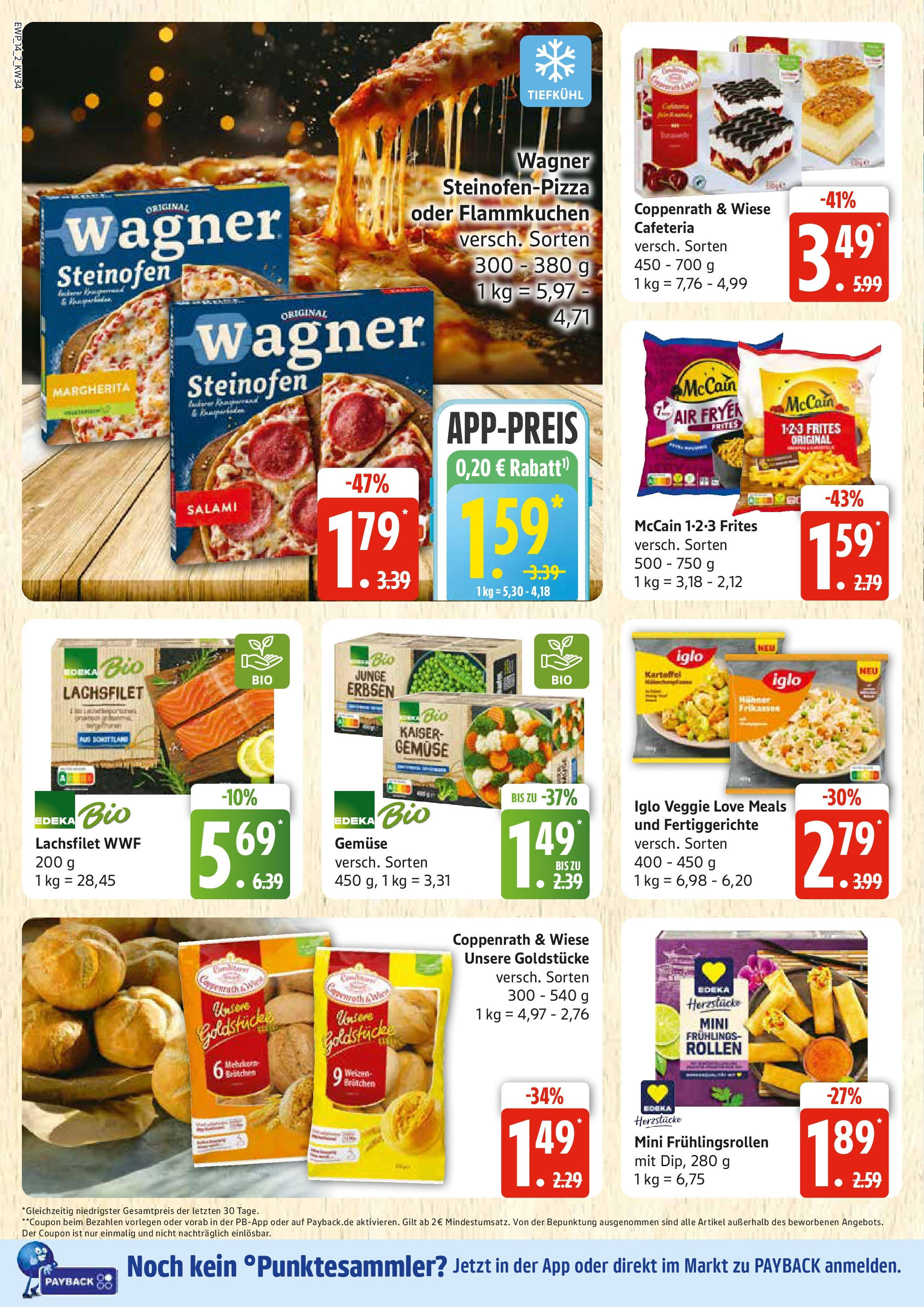 Edeka prospekt Rostock	 (ab 17.08.2025) » Angebote Online | Seite: 14 | Produkte: Iglo, Salami, Pizza, Erbsen