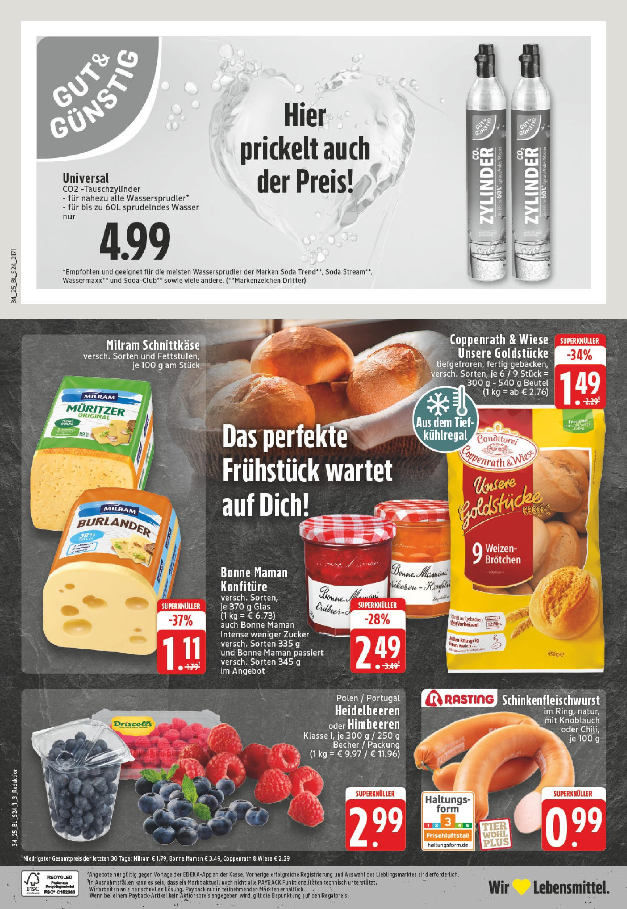 Edeka prospekt Wermelskirchen (ab 17.08.2025) » Angebote Online | Seite: 24 | Produkte: Himbeeren, Heidelbeeren, Milram, Bonne maman Edeka prospekt Wermelskirchen (ab 17.08.2025) » Angebote Online | Seite: 24 | Produkte: Himbeeren, Heidelbeeren, Milram, Bonne maman