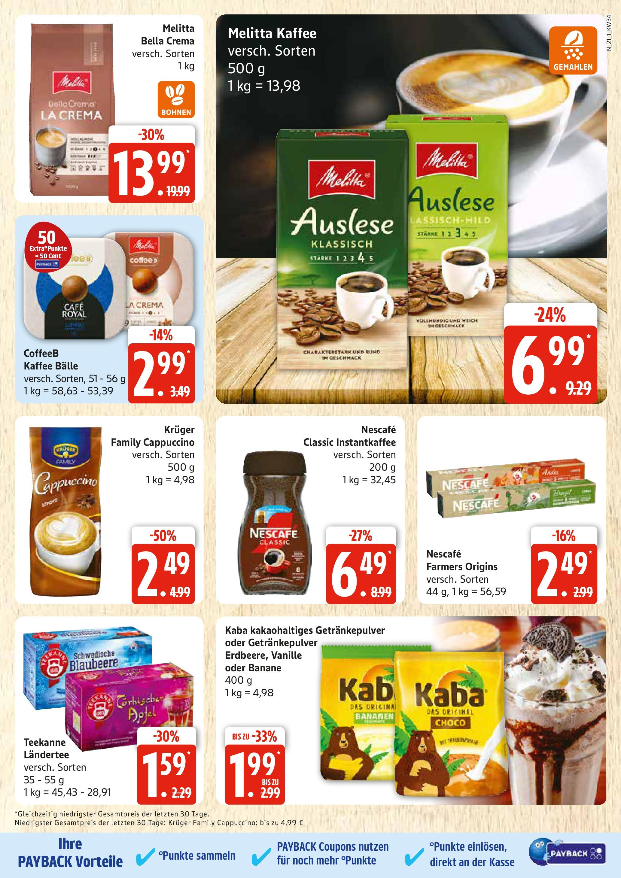 Edeka prospekt Rostock	 (ab 17.08.2025) » Angebote Online | Seite: 21 | Produkte: Melitta, Nescafe, Kaffee, Bananen