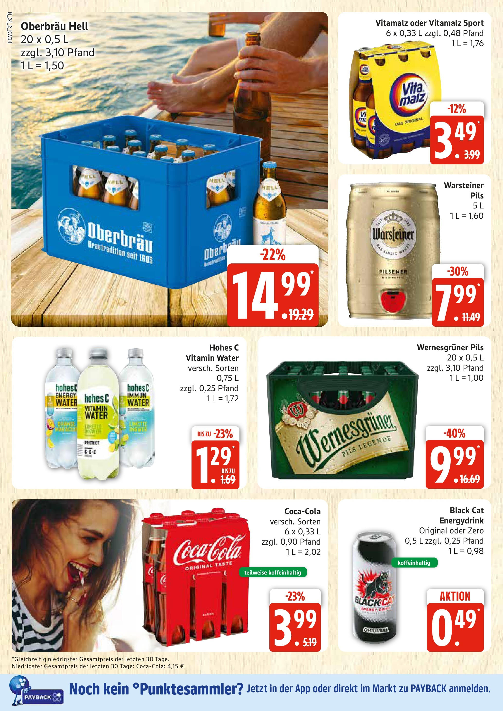 Edeka prospekt Rostock	 (ab 17.08.2025) » Angebote Online | Seite: 24 | Produkte: Energy, Wernesgruner, Warsteiner, Hohes c