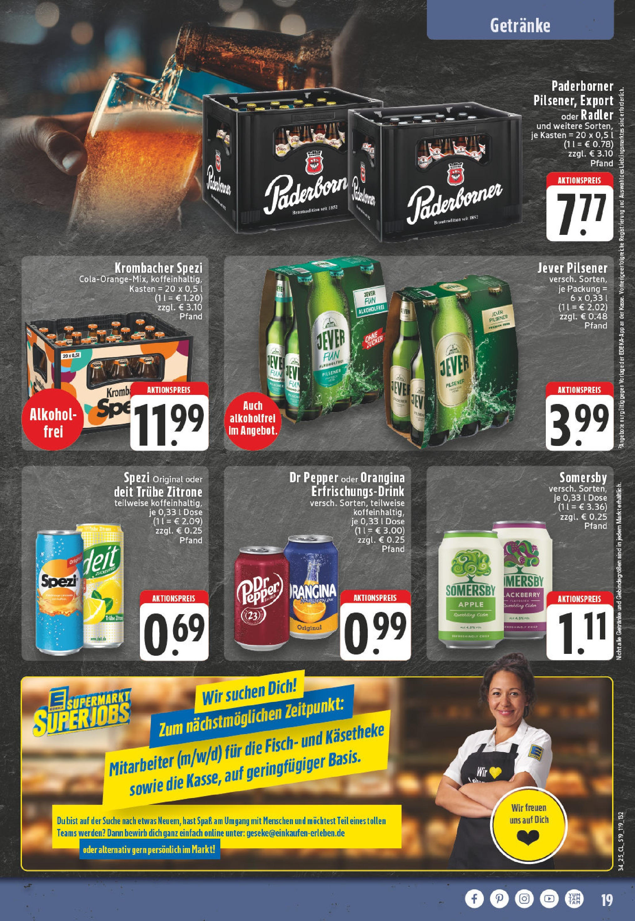 Edeka prospekt Geseke	 (ab 17.08.2025) » Angebote Online | Seite: 19 | Produkte: Truhe, Fisch, Zitrone, Jever