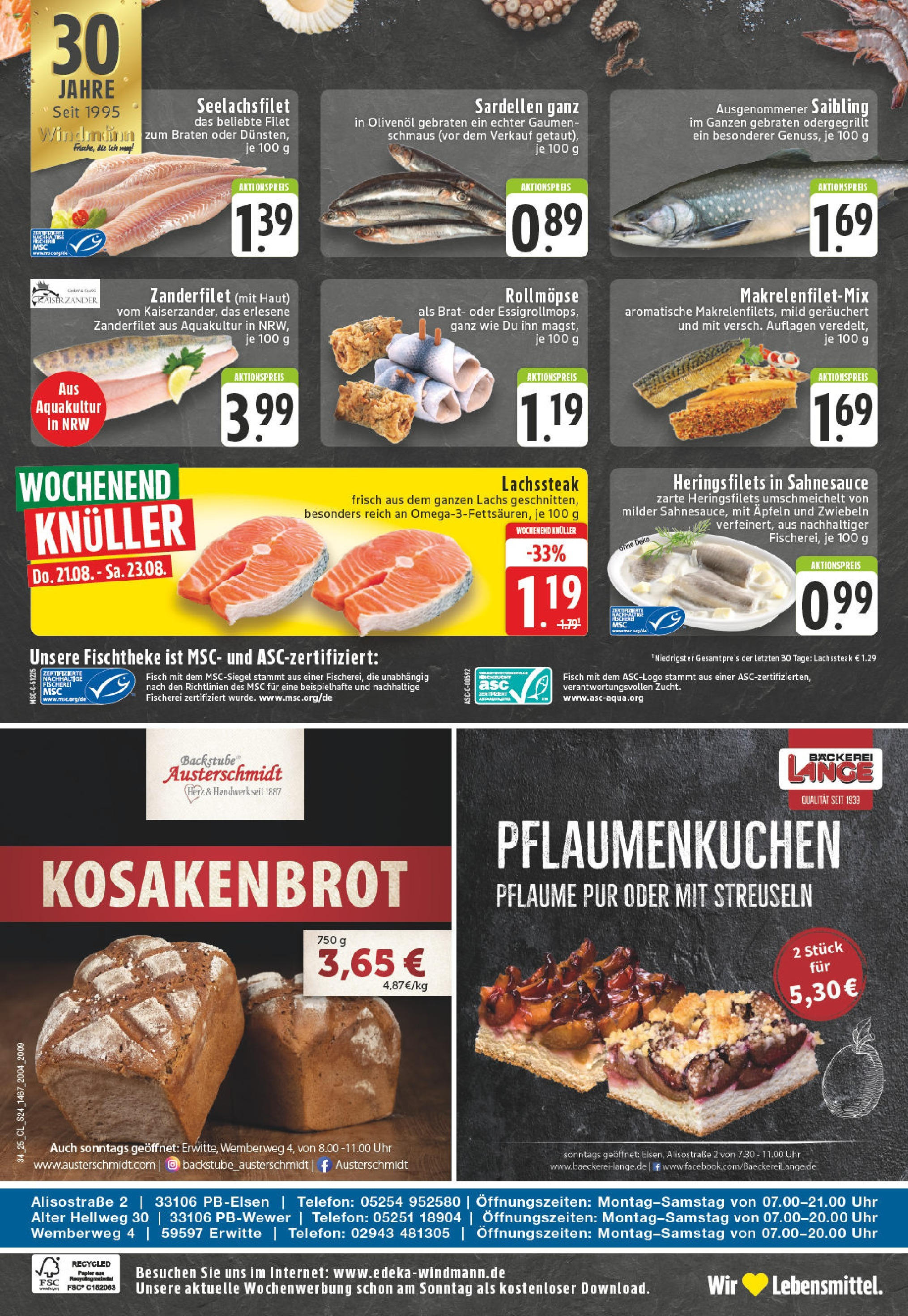 Edeka prospekt Paderborn-Elsen	 (ab 17.08.2025) » Angebote Online | Seite: 24 | Produkte: Zwiebeln, Steak, Telefon, Uhr