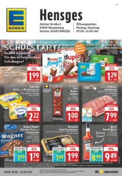 Edeka prospekt Wassenberg	 gültig ab dem 17.08.2025