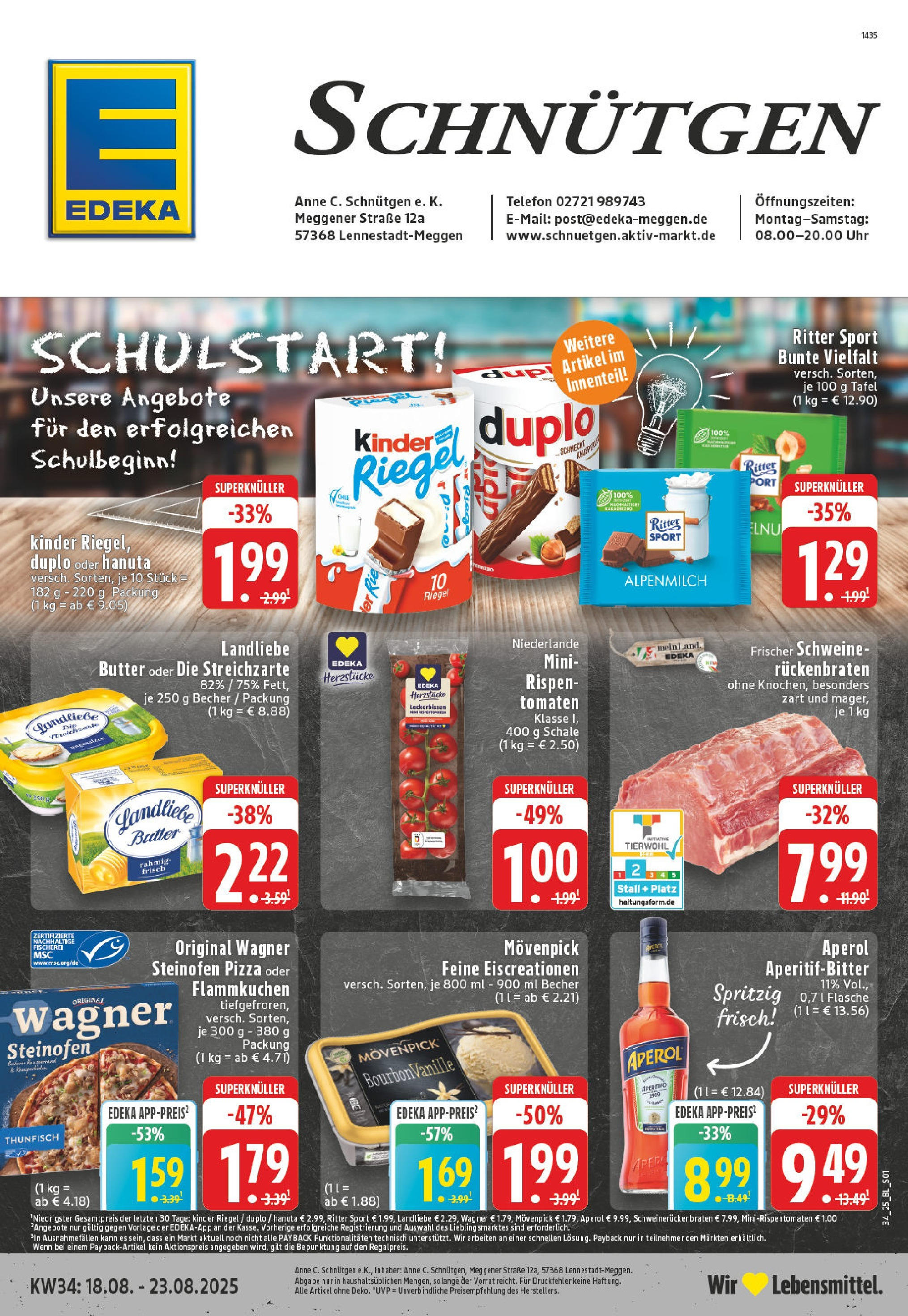 Edeka prospekt Lennestadt	 (ab 17.08.2025) » Angebote Online | Seite: 1 | Produkte: Butter, Tomaten, Pizza, Telefon