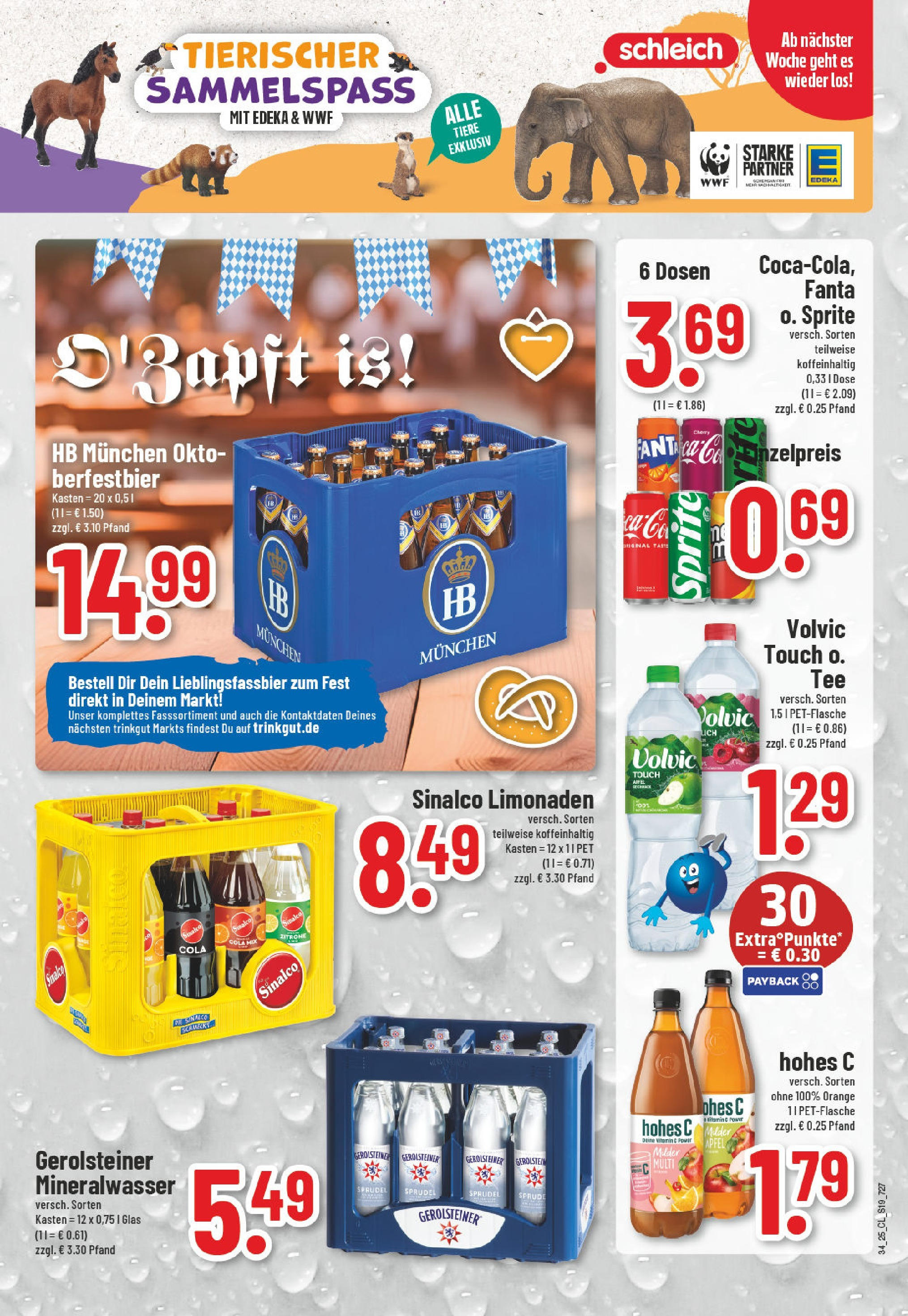 Edeka prospekt Weilerswist	 (ab 17.08.2025) » Angebote Online | Seite: 19 | Produkte: Sprite, Äpfel, Hohes c, Tee