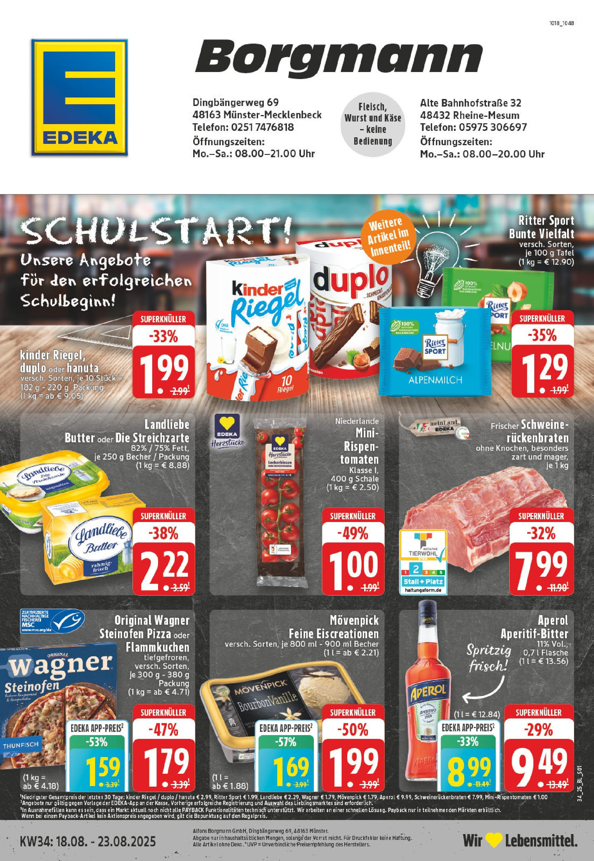 Edeka prospekt Rheine-Mesum	 (ab 17.08.2025) » Angebote Online | Seite: 1 | Produkte: Käse, Thunfisch, Fleisch, Uhr