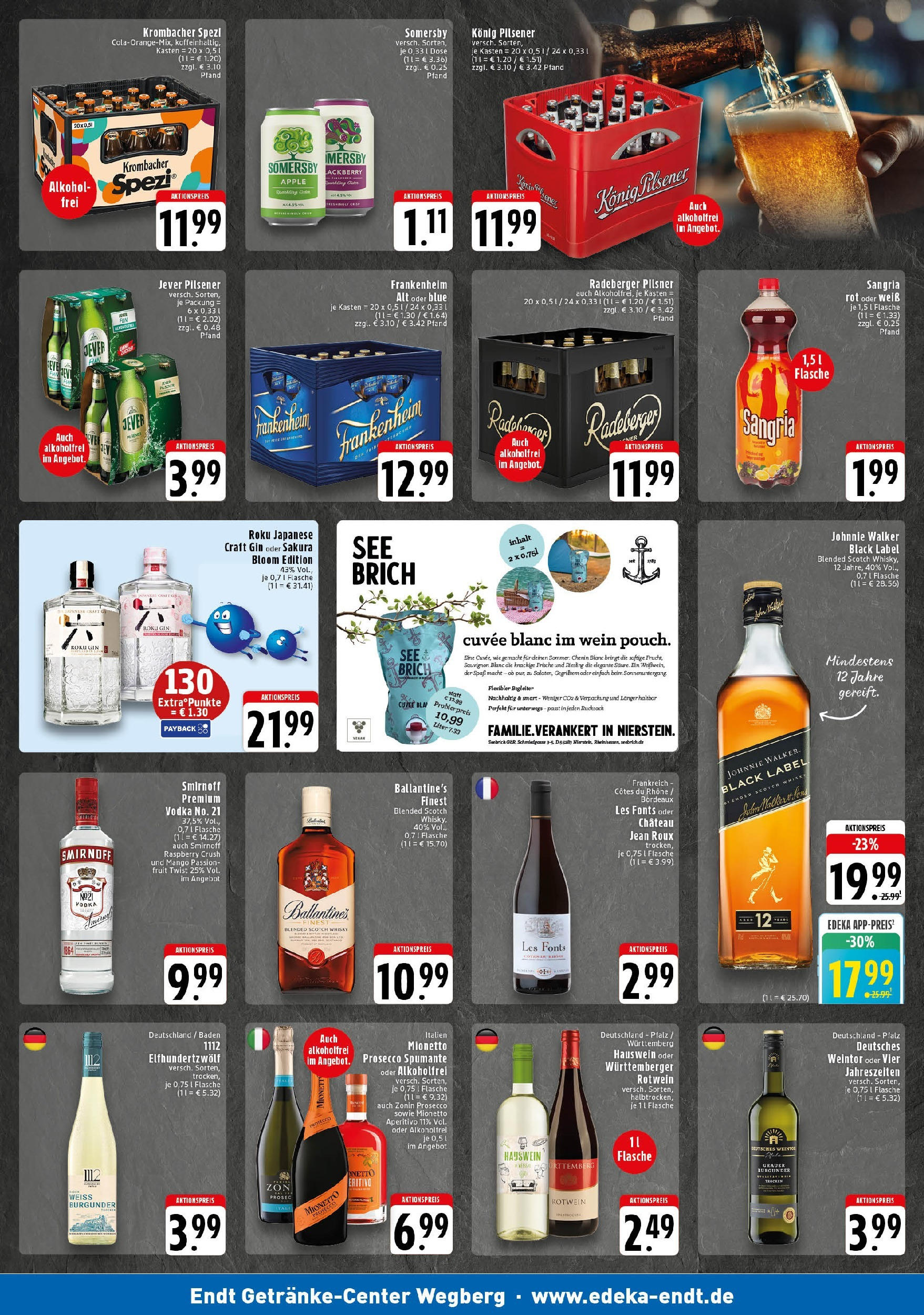 Edeka prospekt Wegberg (ab 18.08.2025) » Angebote Online | Seite: 3 | Produkte: Whisky, Smirnoff, Krombacher, Rucksack Edeka prospekt Wegberg (ab 18.08.2025) » Angebote Online | Seite: 3 | Produkte: Whisky, Smirnoff, Krombacher, Rucksack