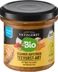 dmBio Aufstrich, Vegane Teevurst