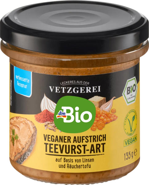 dmBio Aufstrich, Vegane Teevurst