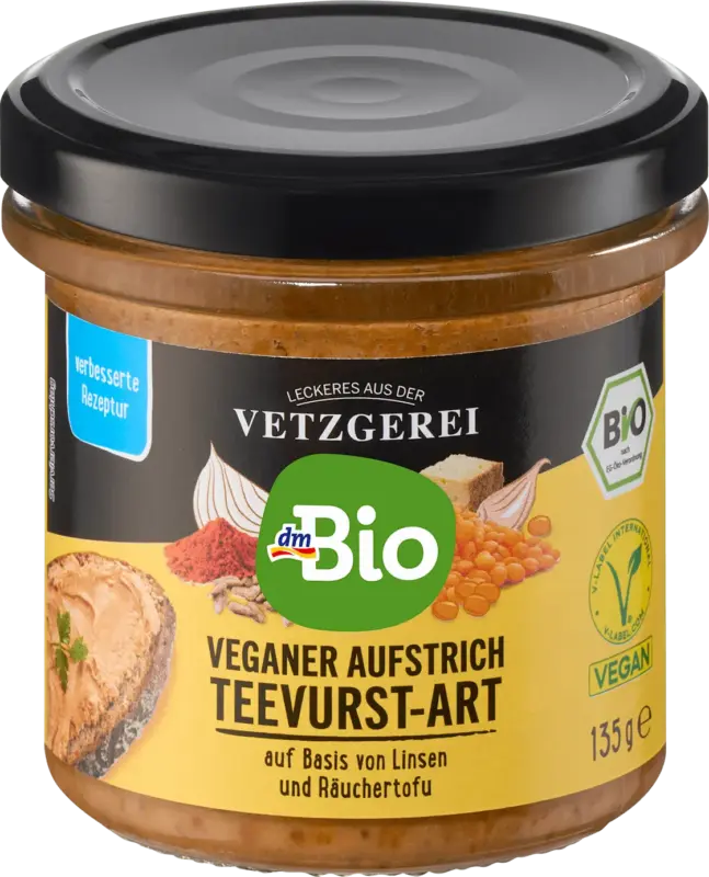 dmBio Aufstrich, Vegane Teevurst