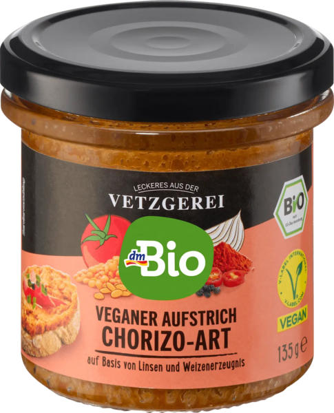 dmBio Aufstrich, Chorizo Art, vegan