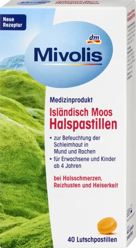 Mivolis Isländisch Moos Halspastillen