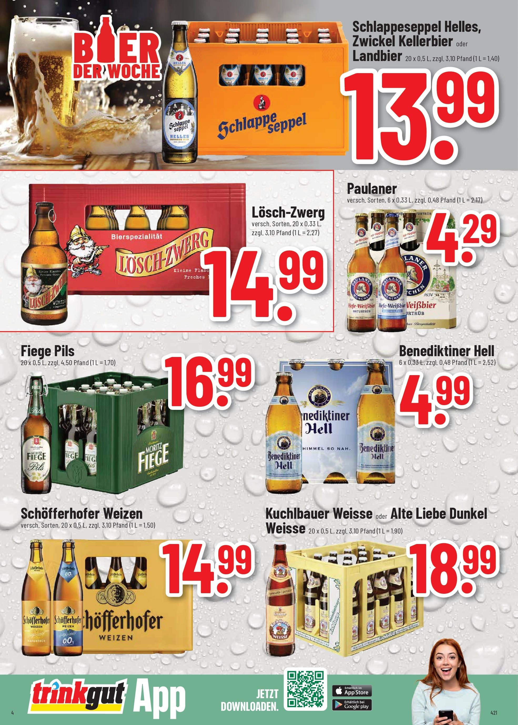 Trinkgut prospekt Wittlich	 (ab 17.08.2025) » Angebote online | Seite: 4 | Produkte: Pils, Benediktiner hell, Paulaner