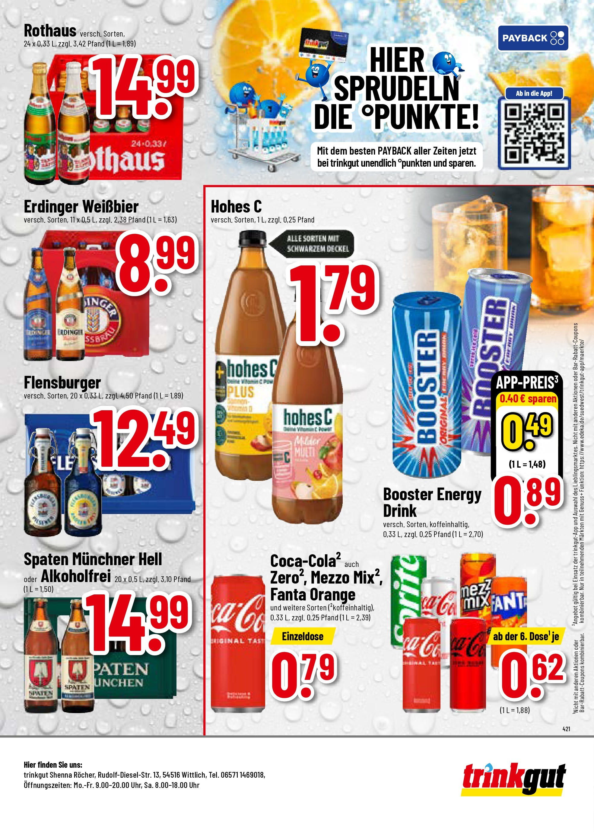 Trinkgut prospekt Wittlich	 (ab 17.08.2025) » Angebote online | Seite: 8 | Produkte: Erdinger, Energy, Flensburger, Uhr