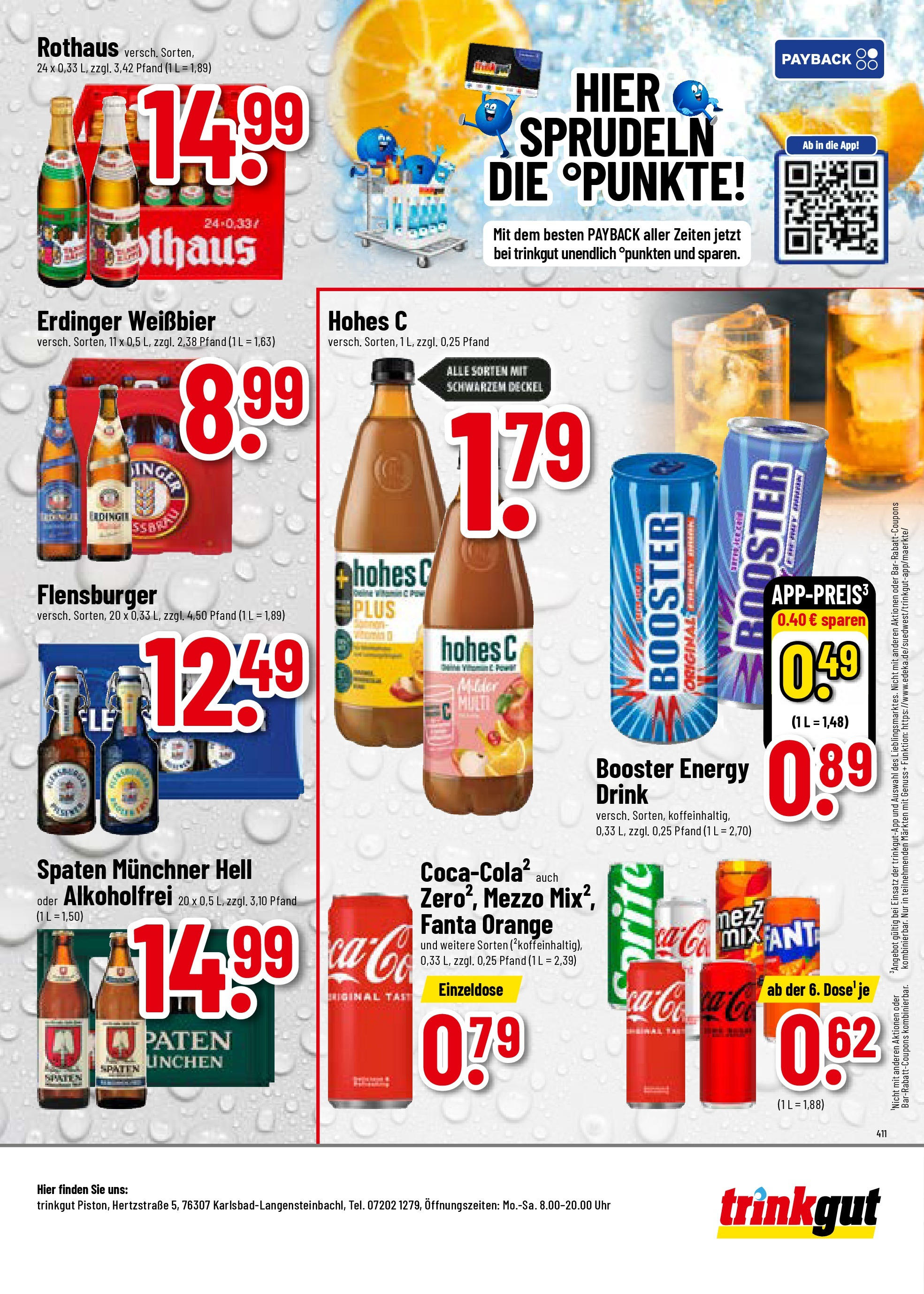 Trinkgut prospekt Karlsbad - Langensteinbach	 (ab 17.08.2025) » Angebote online | Seite: 8 | Produkte: Sprite, Erdinger, Weißbier, Uhr