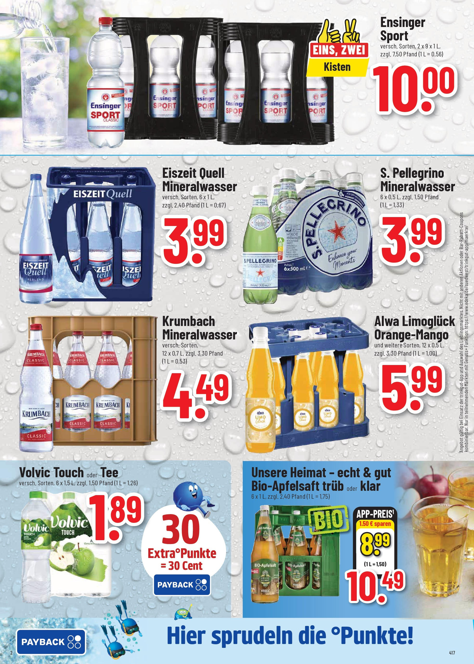 Trinkgut prospekt Großbottwar (ab 17.08.2025) » Angebote ab Montag | Seite: 2 | Produkte: Volvic touch, Mineralwasser, Tee, Volvic Trinkgut prospekt Großbottwar (ab 17.08.2025) » Angebote online | Seite: 2 | Produkte: Volvic touch, Mineralwasser, Tee, Volvic