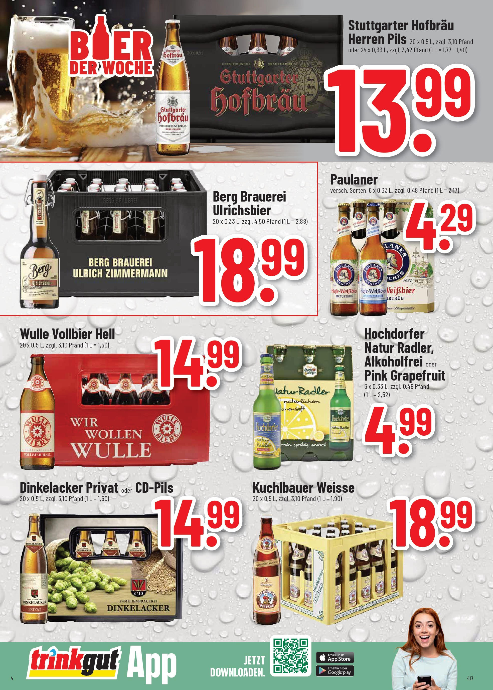 Trinkgut prospekt Großbottwar (ab 17.08.2025) » Angebote ab Montag | Seite: 4 | Produkte: Weißbier, Grapefruit, Radler, Hefe weissbier Trinkgut prospekt Großbottwar (ab 17.08.2025) » Angebote online | Seite: 4 | Produkte: Weißbier, Grapefruit, Radler, Hefe weissbier