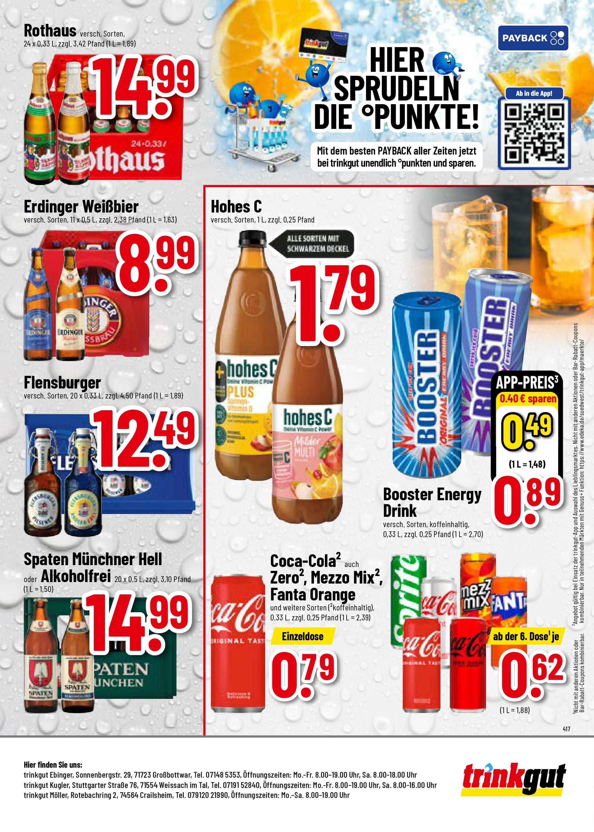 Trinkgut prospekt Großbottwar (ab 17.08.2025) » Angebote ab Montag | Seite: 8 | Produkte: Fanta, Erdinger, Energy, Weißbier Trinkgut prospekt Großbottwar (ab 17.08.2025) » Angebote online | Seite: 8 | Produkte: Fanta, Erdinger, Energy, Weißbier