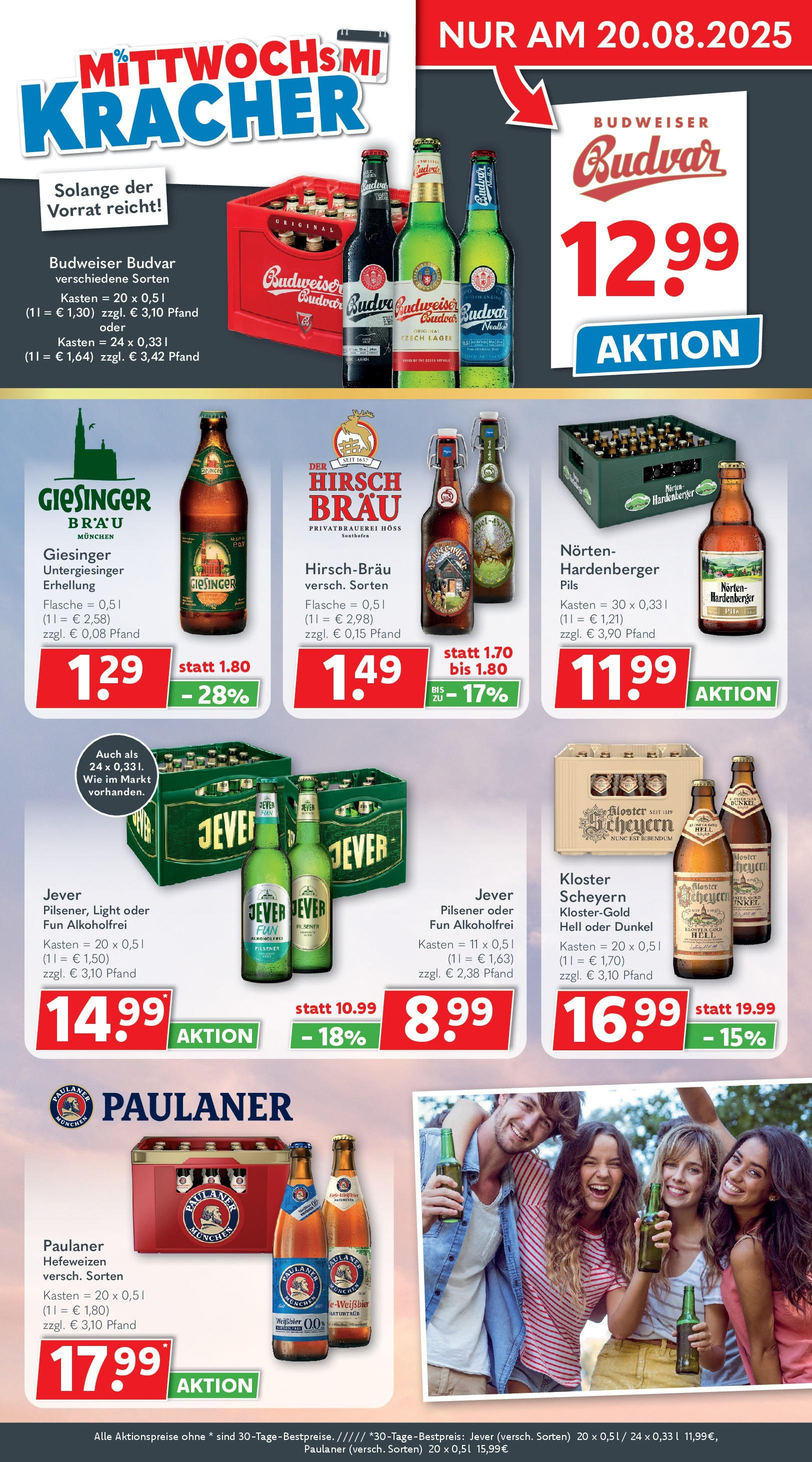 Getränkeland - Getränkeland: Getränkeangebote (ab 17.08.2025) zum Blättern | Seite: 2 | Produkte: Weißbier, Pils, Jever, Budweiser