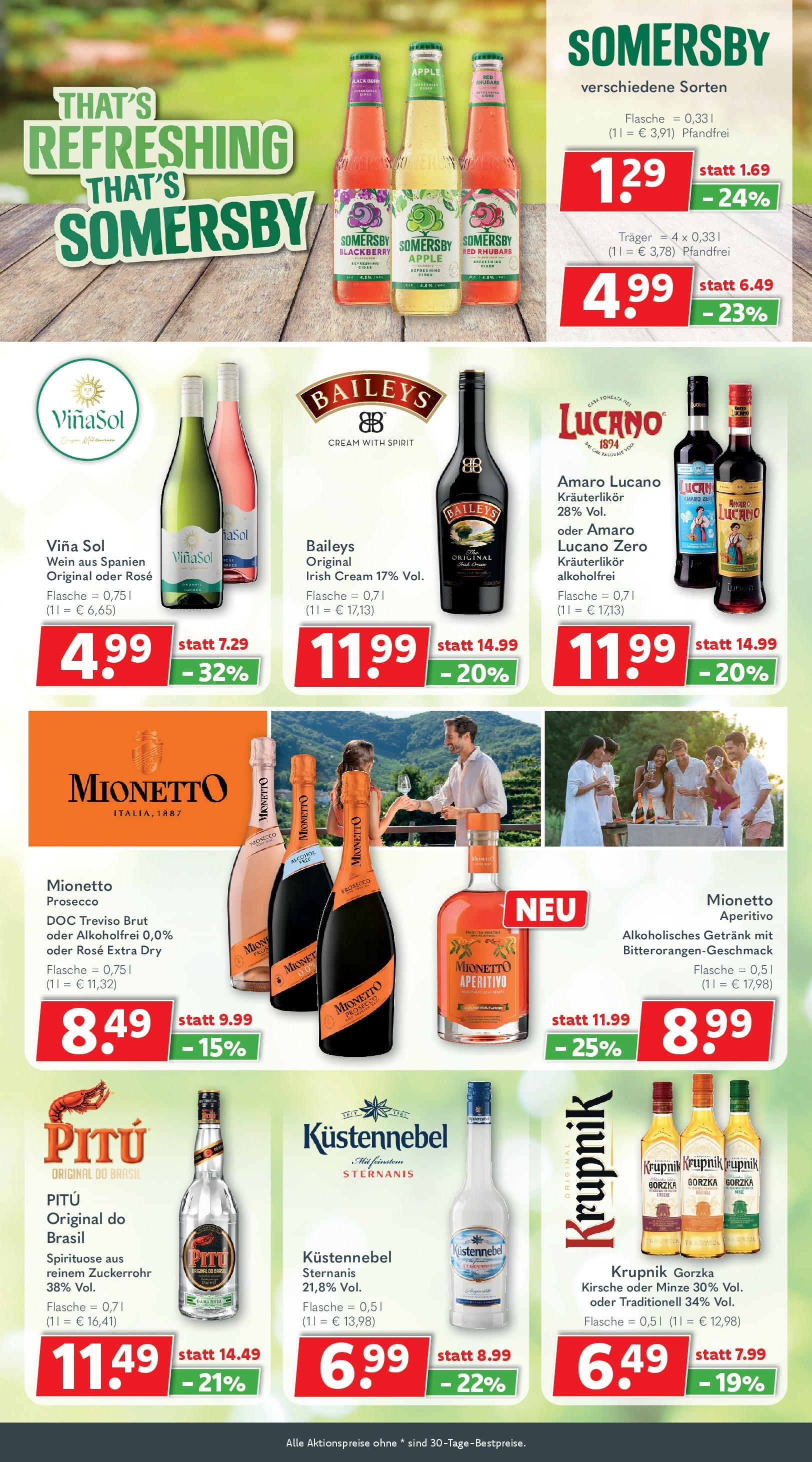 Getränkeland - Getränkeland: Getränkeangebote (ab 17.08.2025) zum Blättern | Seite: 8 | Produkte: Apple, Prosecco, Baileys, Wein