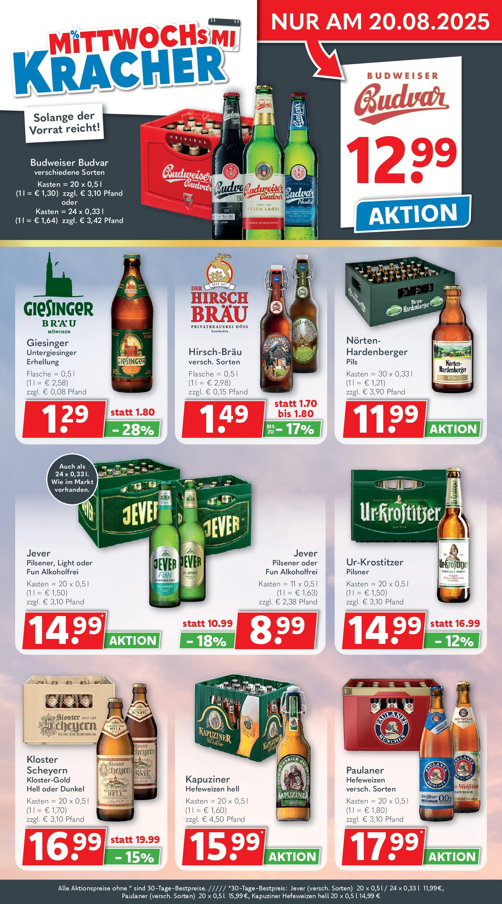 Getränkeland - Getränkeland: Getränkeangebote (ab 17.08.2025) zum Blättern | Seite: 2 | Produkte: Pils, Jever, Budweiser, Paulaner