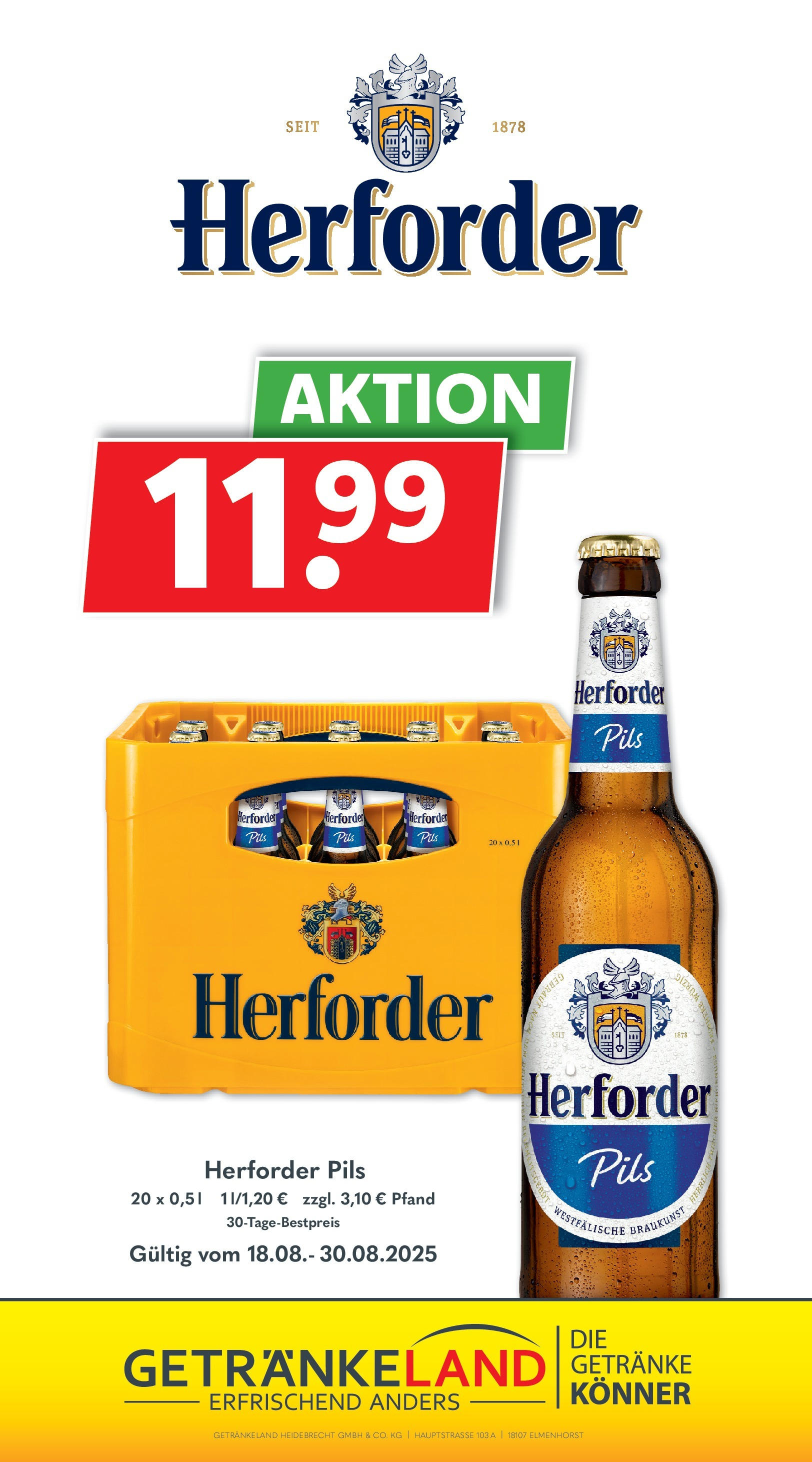 Getränkeland - Getränkeland: Getränkeangebote (ab 17.08.2025) zum Blättern | Seite: 14 | Produkte: Pils
