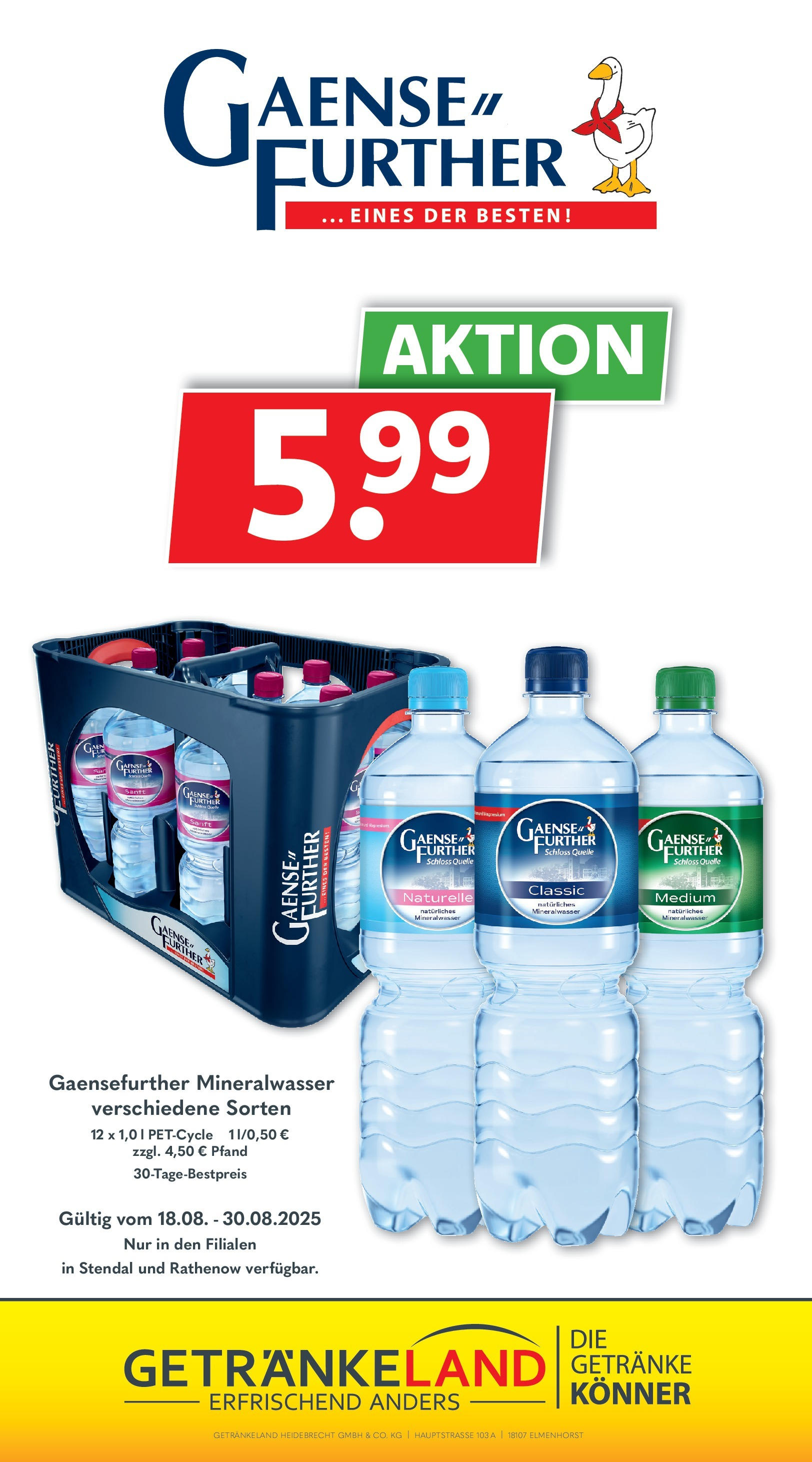 Getränkeland - Getränkeland: Getränkeangebote (ab 17.08.2025) zum Blättern | Seite: 16 | Produkte: Mineralwasser