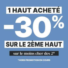 -30% sur le 2ème haut