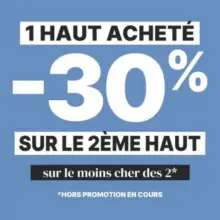 -30% sur le 2ème haut