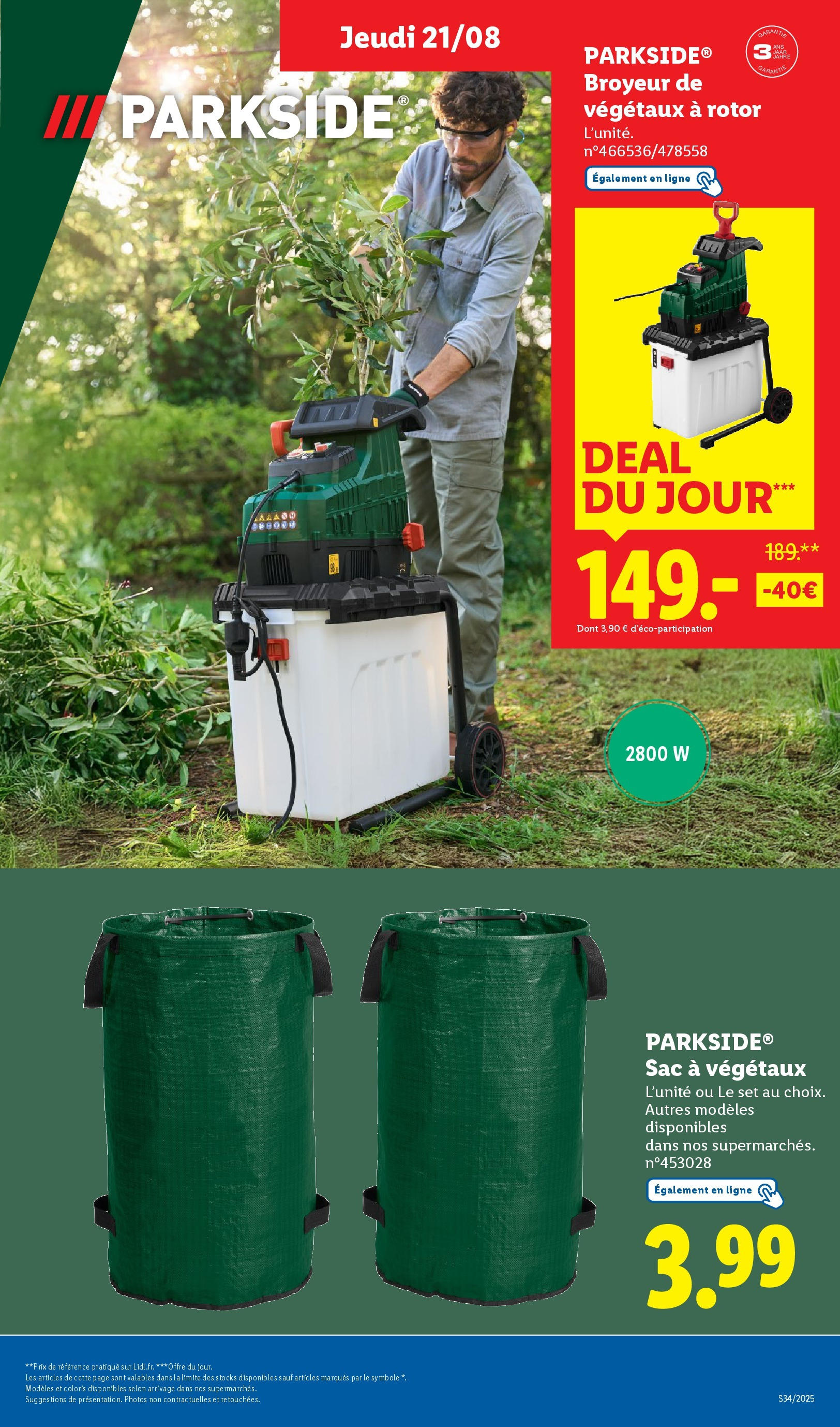 Catalogue LIDL du 17/08/2025 | Promo prospectus en ligne | Page: 23 | Produits: Sac, Broyeur, Sac À Végétaux
